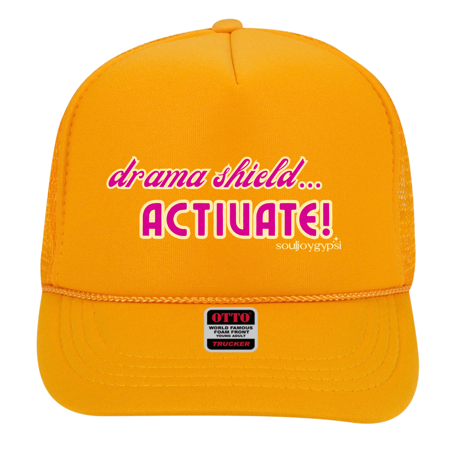 Drama shield TRUCKER HAT (pink design)