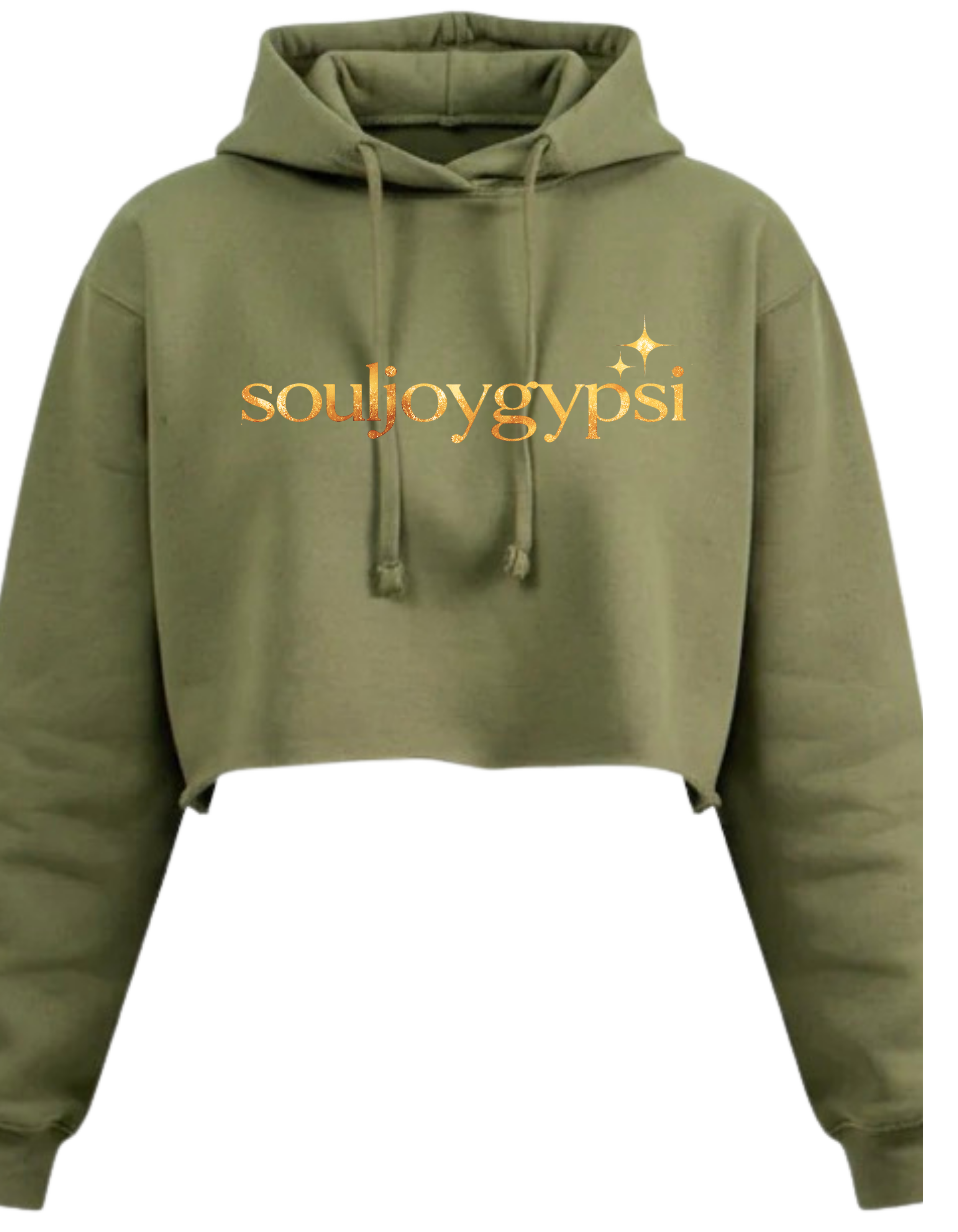 Souljoygypsi (aura gold) CROP HOODIE