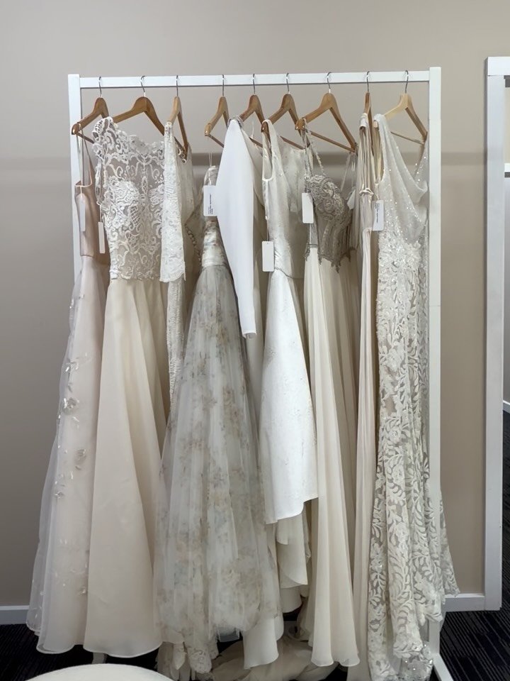 The Archive is constantly evolving.

We stock preloved gowns, designer samples, veils + accessories, with consignment pieces arriving from brides every week. 

Dresses are constantly walking out the door, while new pieces keep flowing in, meaning the