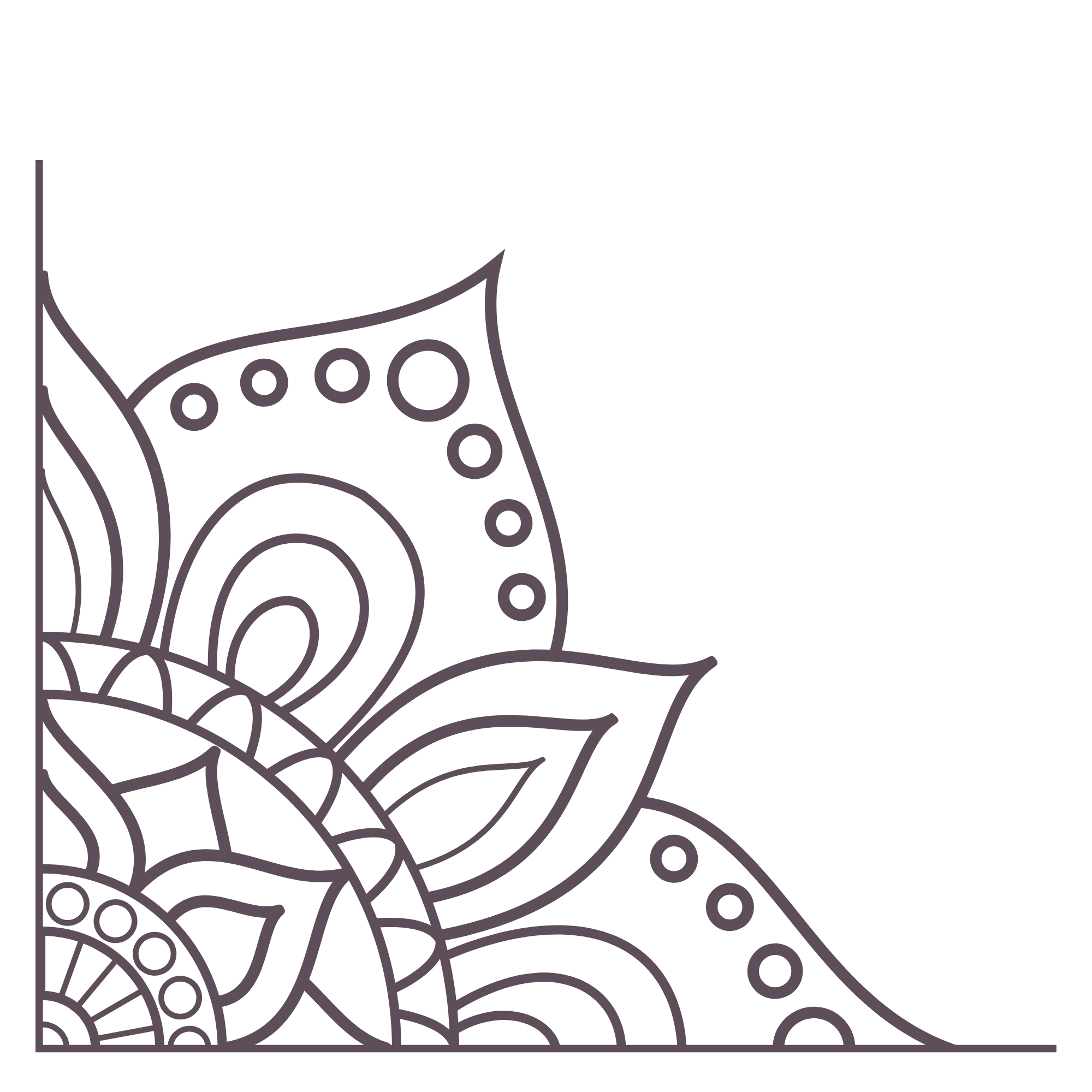 Outline of a hand holding an abstract, geometric object with a series of circles and curved lines, possibly a piece of jewelry or a decorative item.