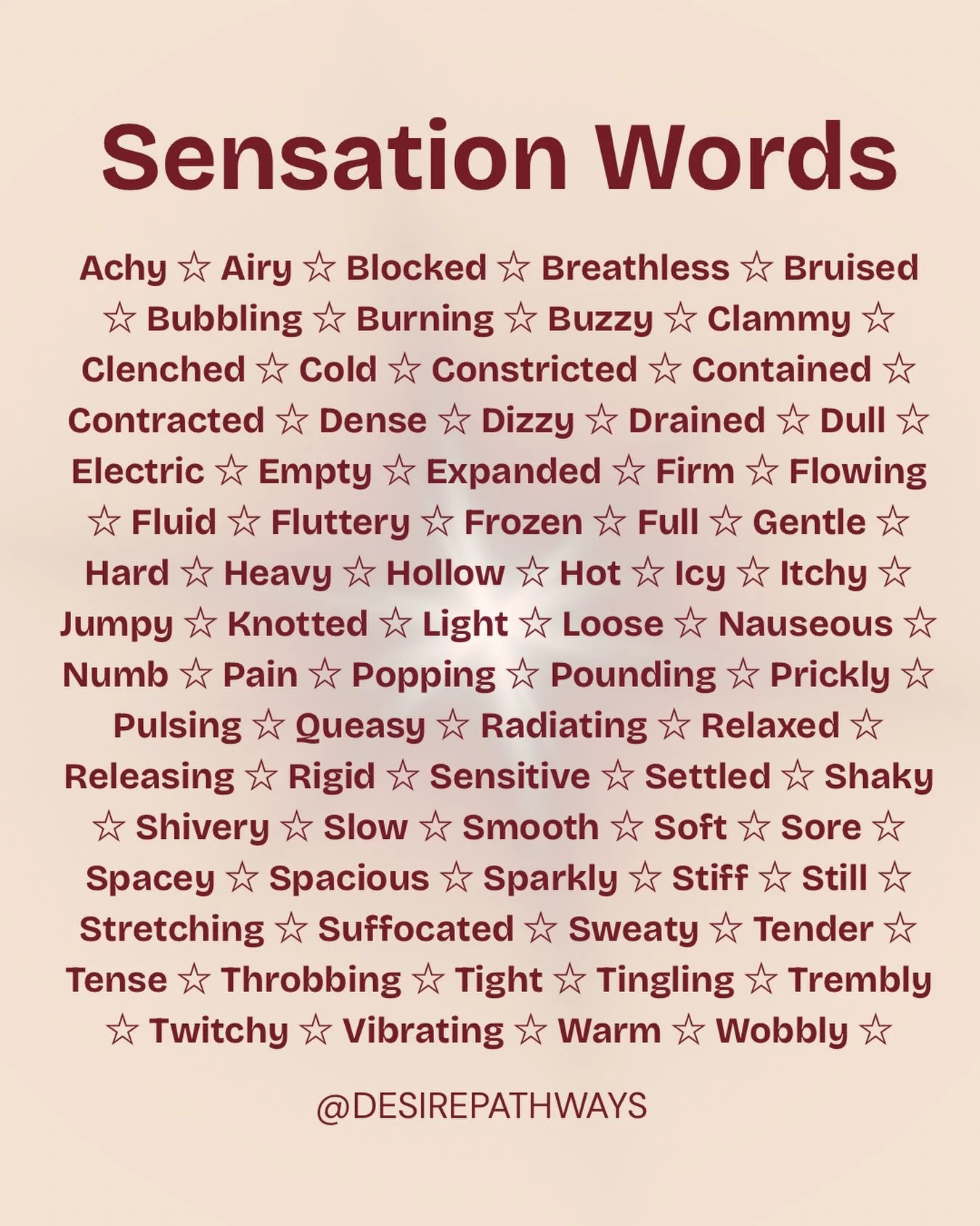 I remember in my training to become a somatic s★x coach we were asked sooo many times what we were feeling in our bodies and where. 

My classmates described a slow pulse radiating from their chest or a tight, stiff feeling in their shoulder &amp; th