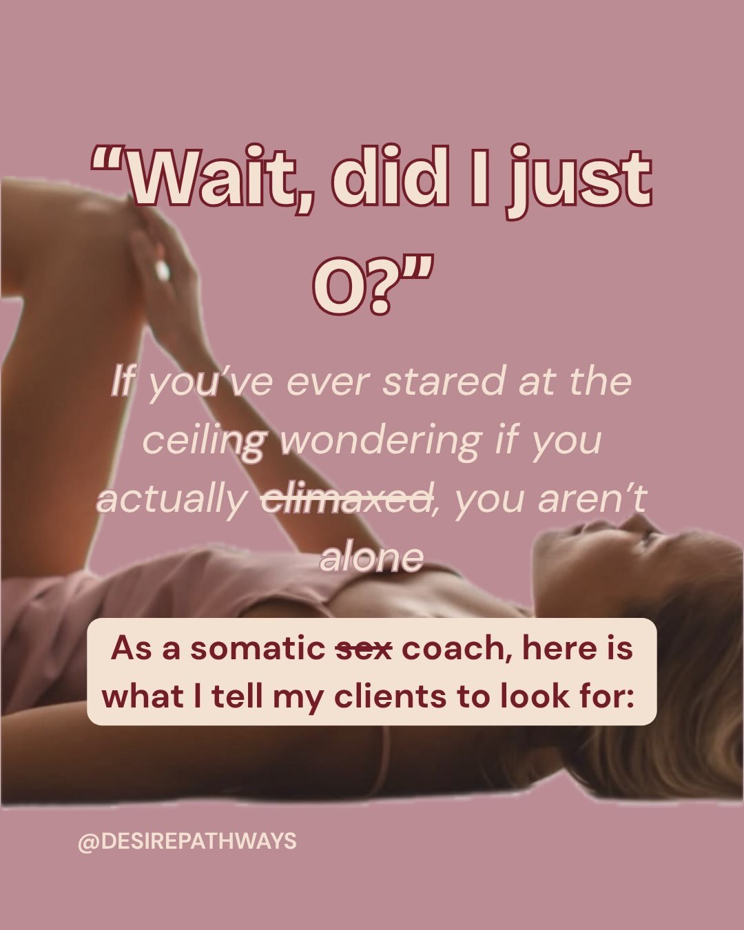 When you don&rsquo;t know what to expect it can be hard to tell if you have reached the elusive big O

Common descriptions include:
🦋 Feeling a rhythmic pulse
🦋 A full body release
🦋 A warm wave

As always, though everyone has the same parts, they