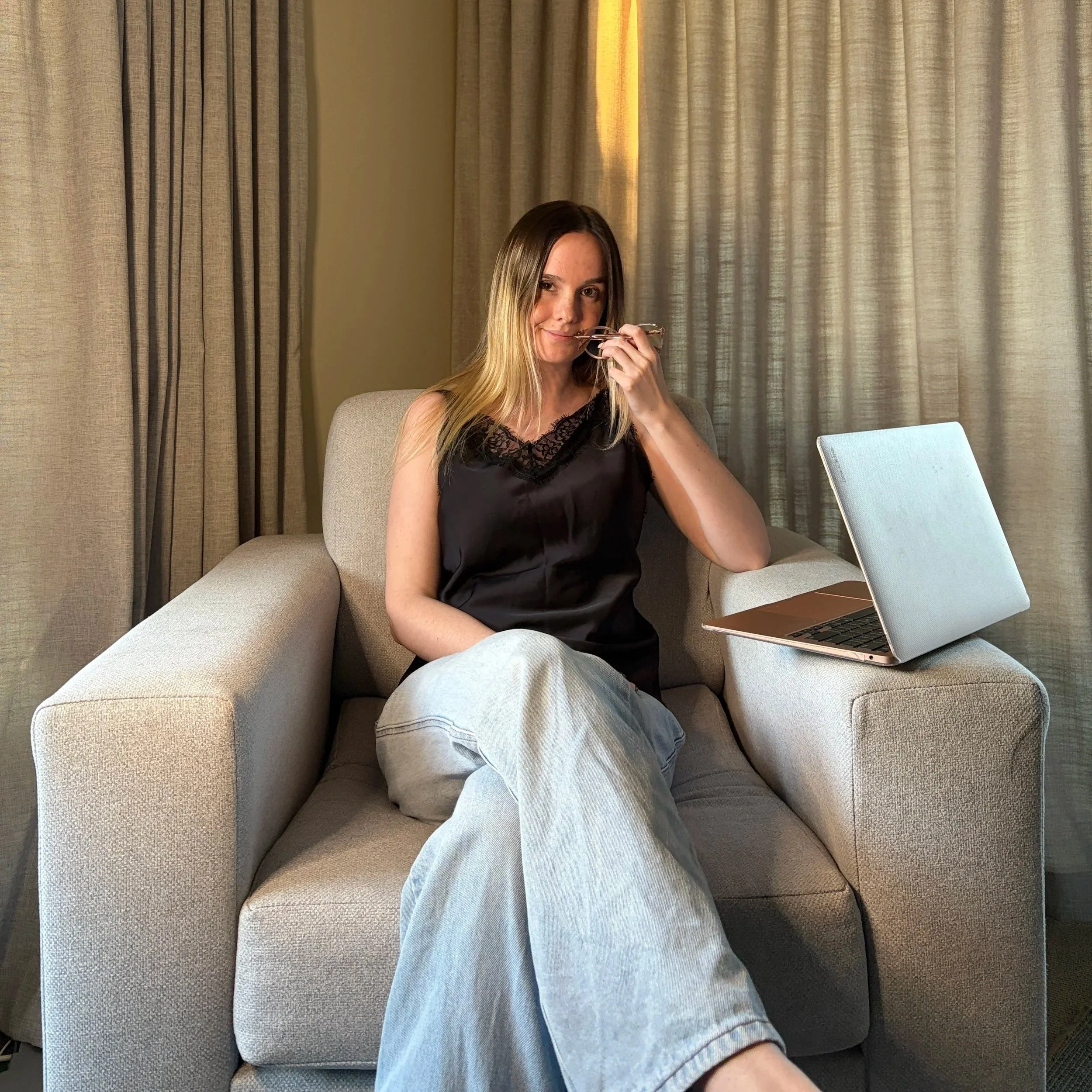 A photo of Michaela Tutty in her Taupo based office