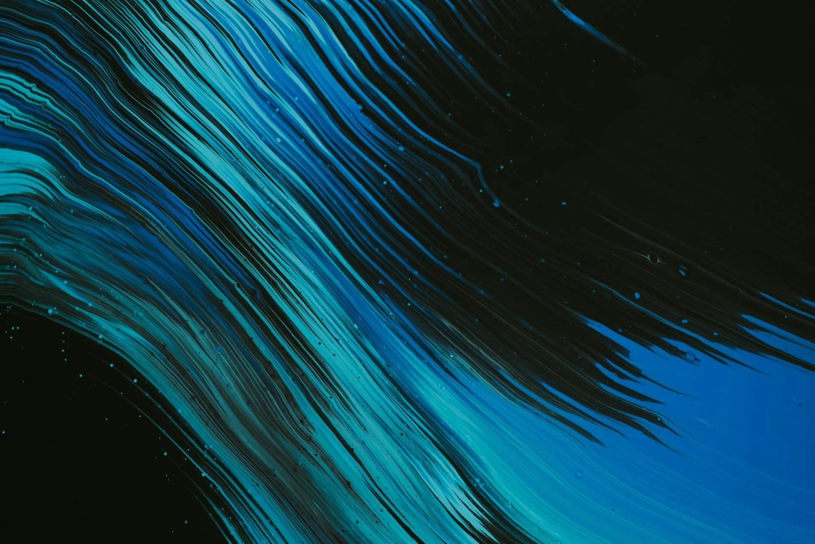 Abstract blue and dark fluid wave pattern representing nervous system regulation and flow