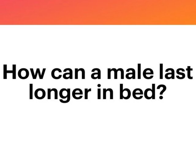 Graphic with text reading "How can a male last longer in bed" for an Ask Michaela blog post on somatic sexology.