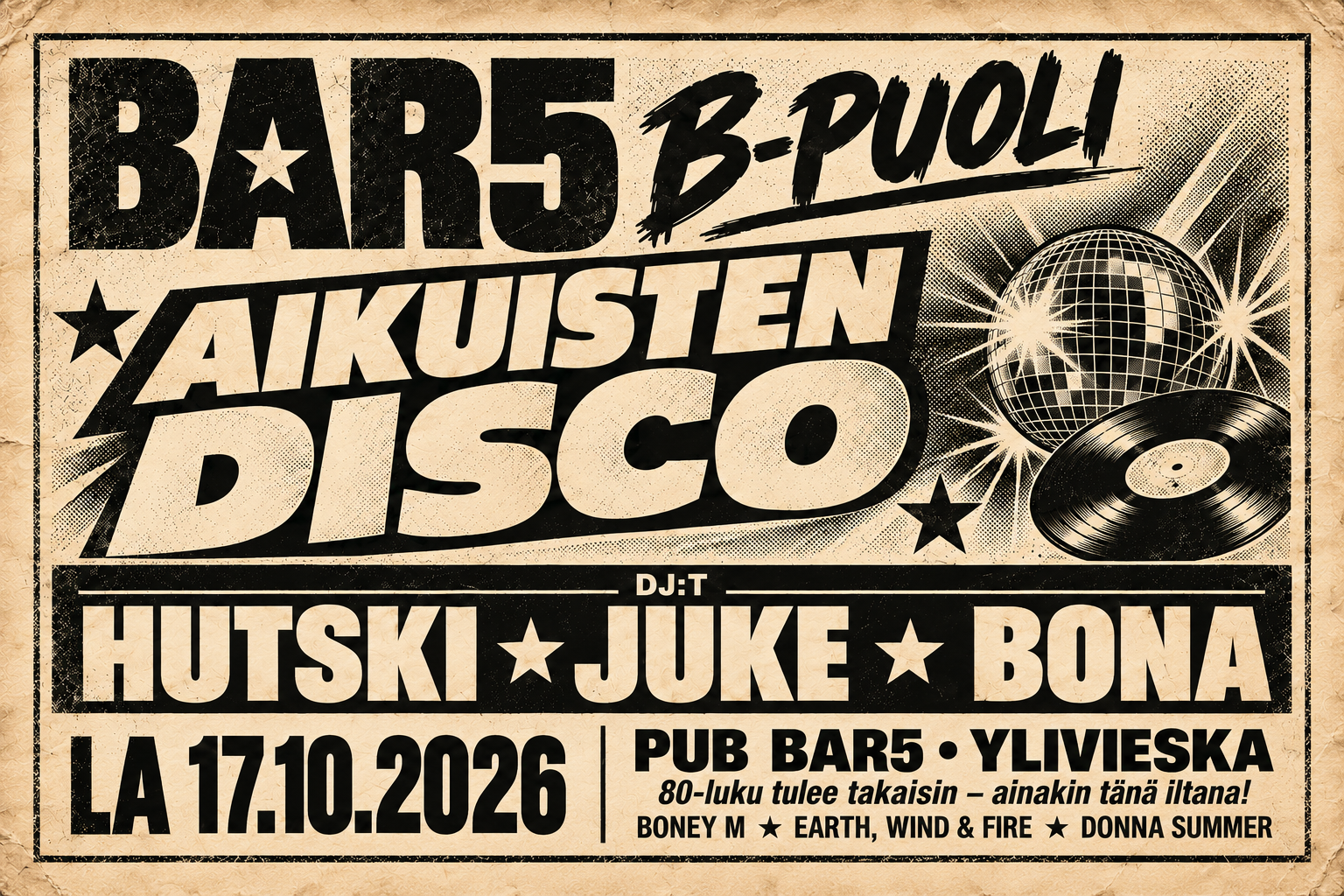 Bar5 B-puoli AIKUISTEN DISCO
