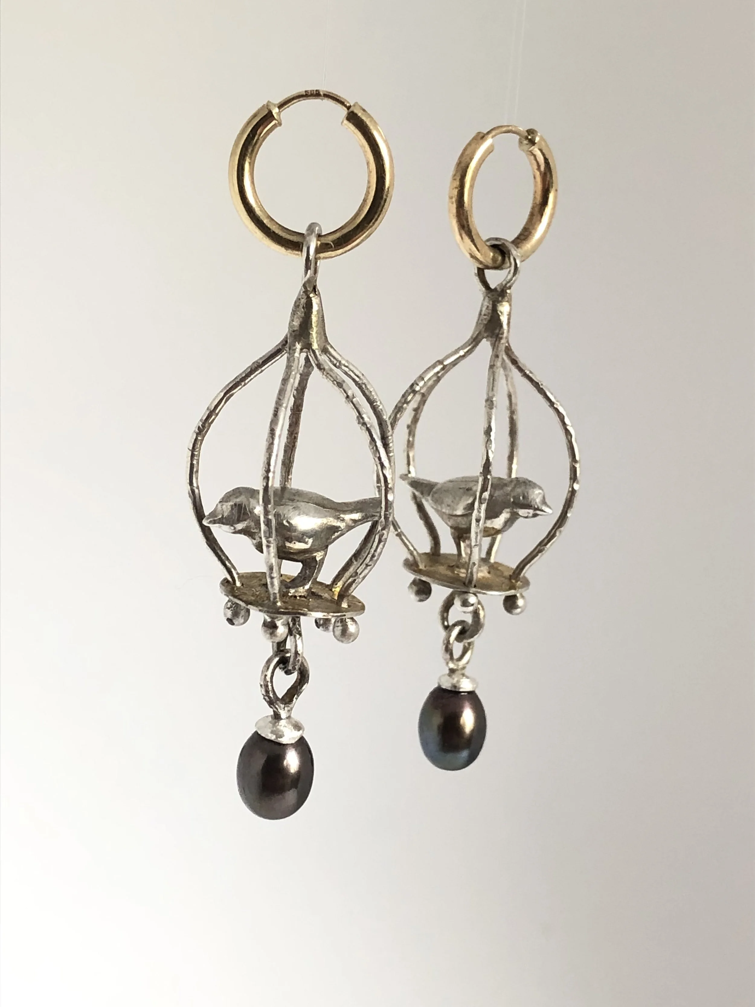 ★ VERKOCHT ★ Vogelkooi oorbellen