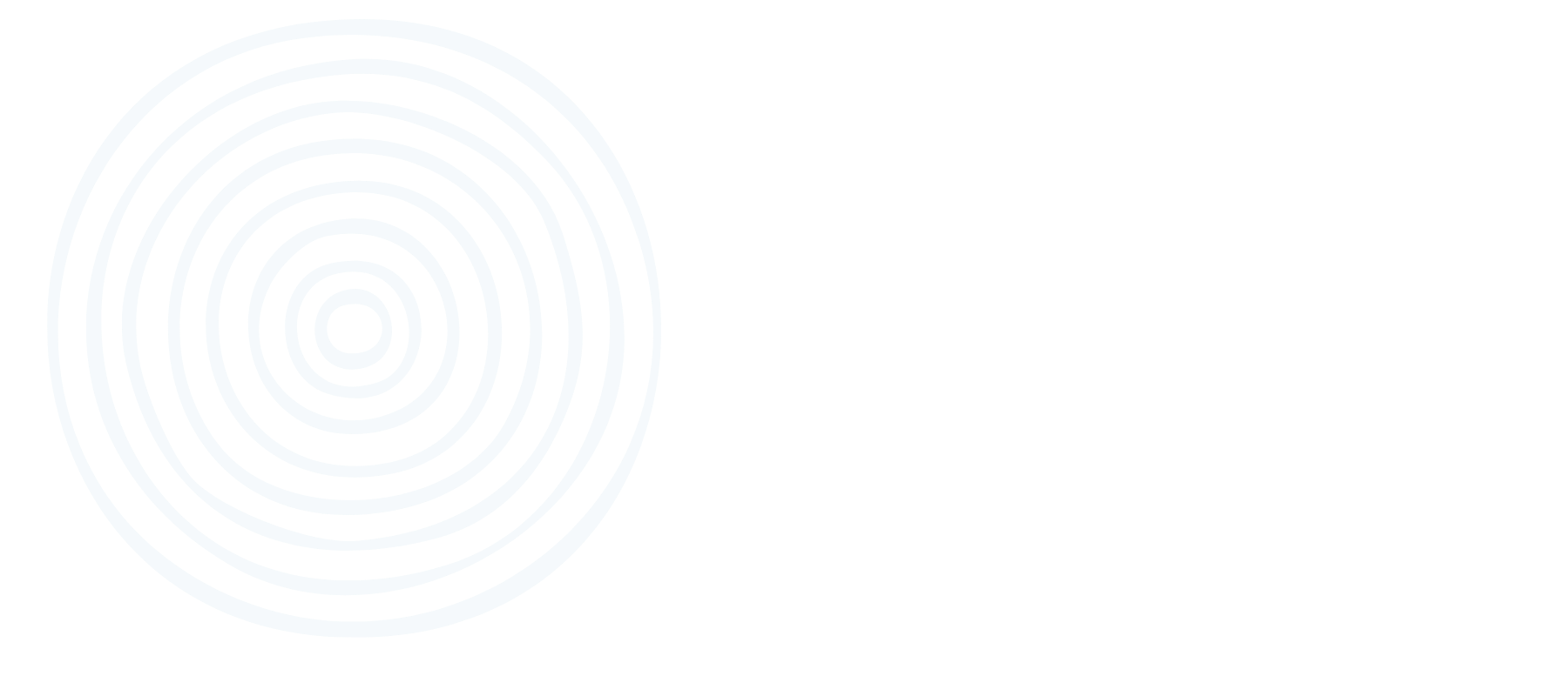 A digital illustration of concentric light blue circles on a black background.