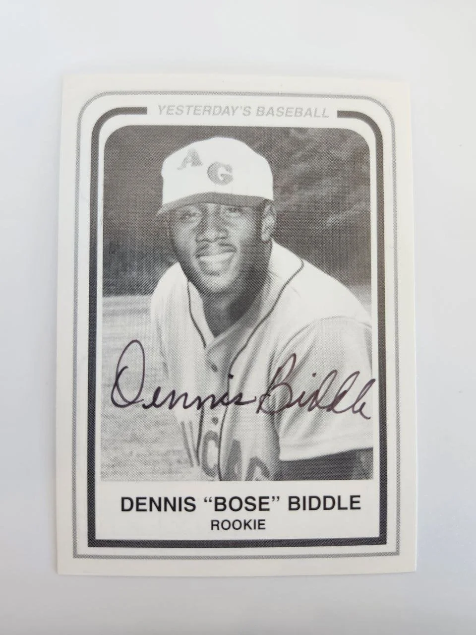 JSA Certified Autographed Dennis “Bose” Biddle Trading Card – Chicago American Giants Negro Leagues – Certification #CK50467