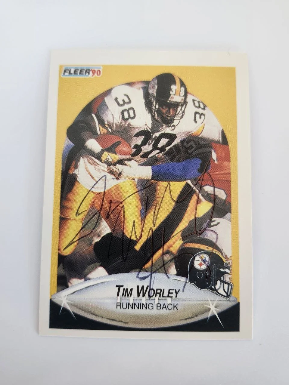 JSA Certified Autographed Tim Worley Trading Card – Pittsburgh Steelers NFL Football – Certification #CK50465