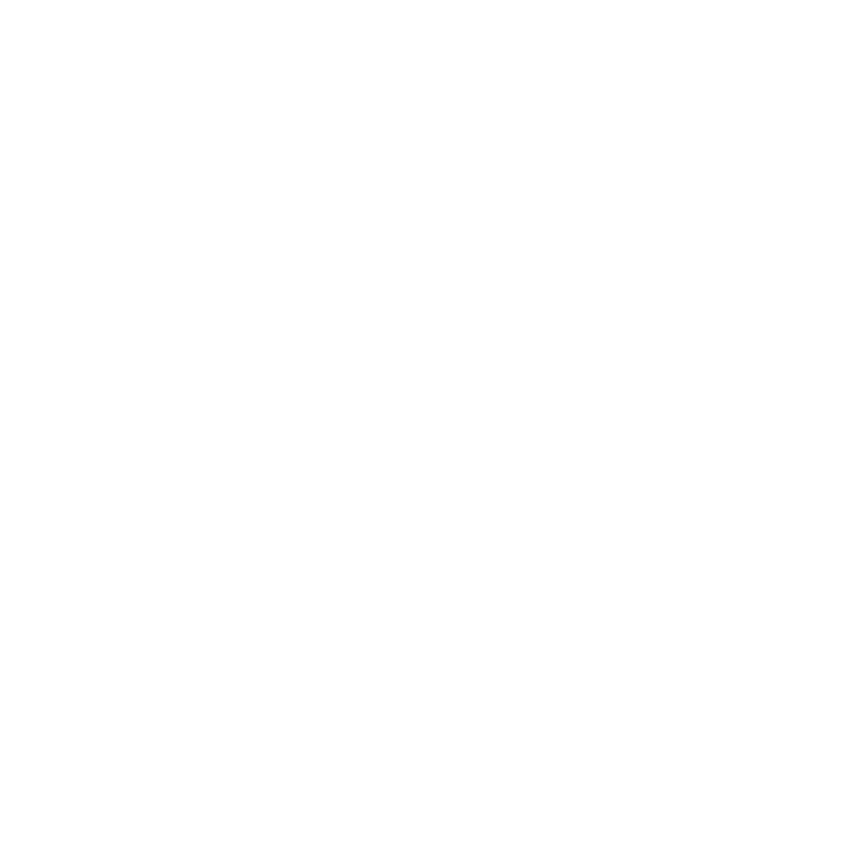 Black background with a white outline of a pie chart, divided into five segments, some with horizontal lines.