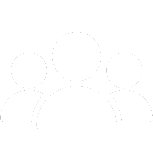 Silhouette of four people in a team or group setting