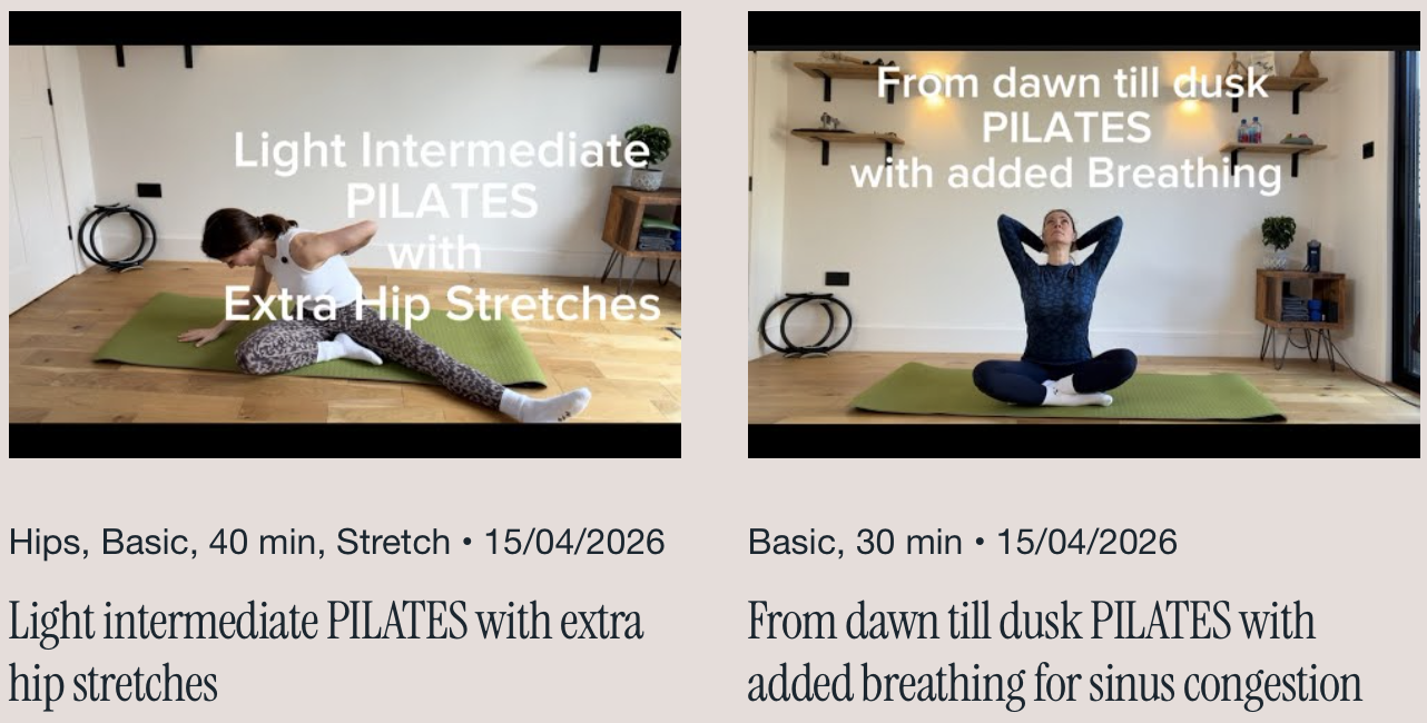 Home Pilates exercises for posture and breathing