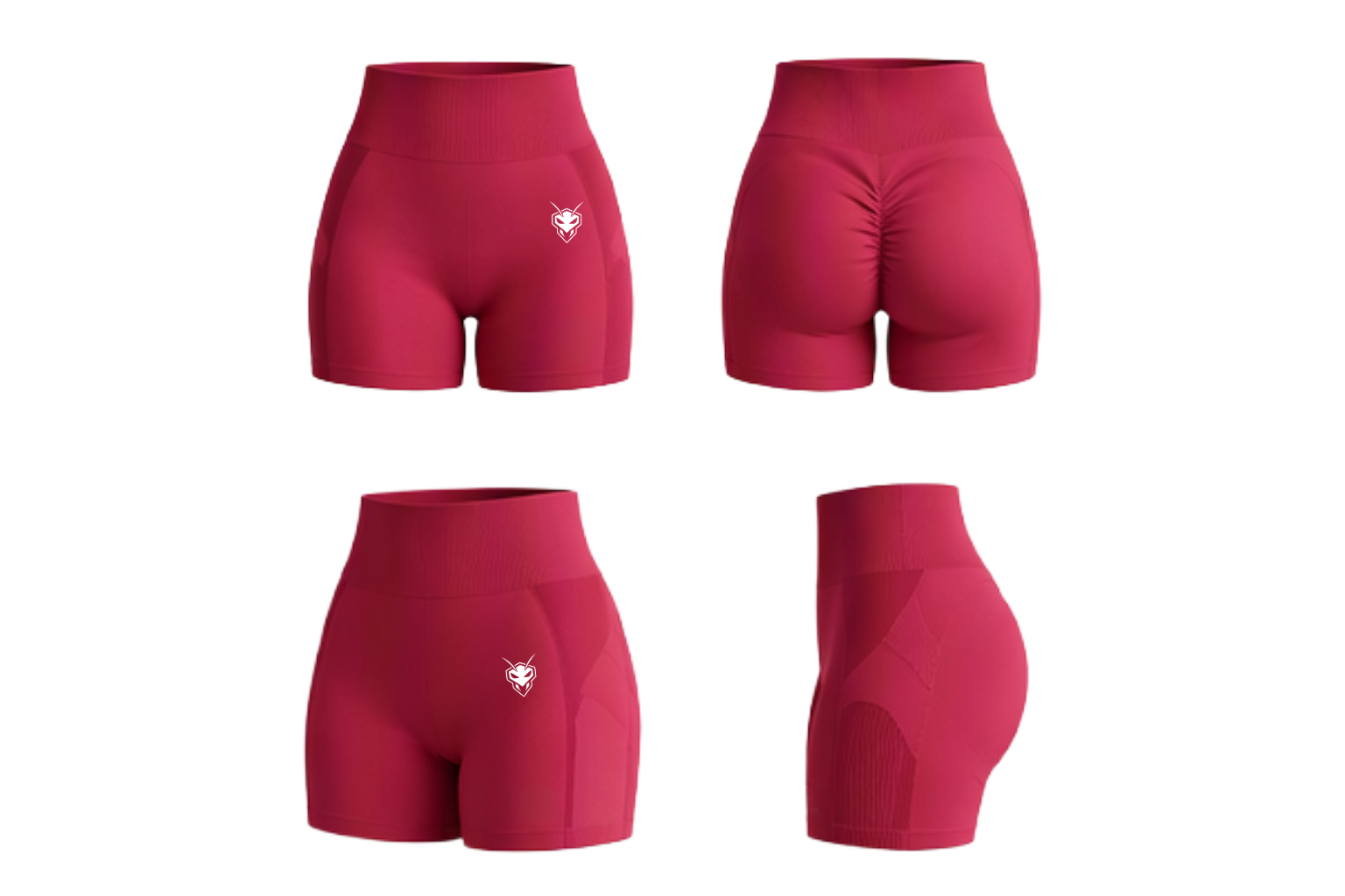 Cherry Seamless Scrunch Shorts - Deep Red