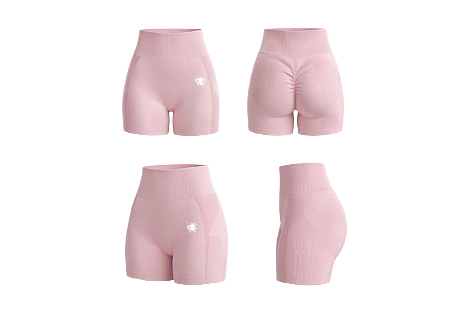Sakura Seamless Scrunch Shorts - Icy Pink