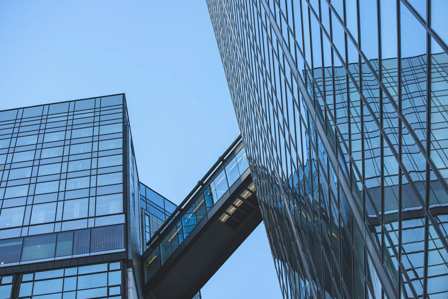 Glass towers in a UAE financial centre