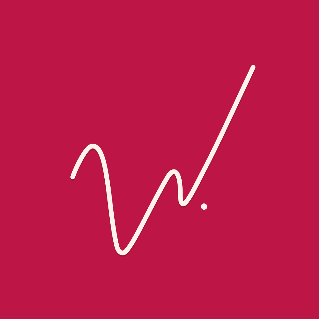 Graphique en ligne blanche tracé sur un fond rouge.