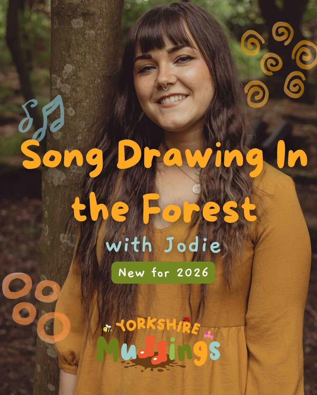 Step into the woods and discover how nature inspires creativity with @forestschool_jodie. These relaxed sessions invite children to explore sound, rhythm, and art in a playful way. With our exclusive songdrawing training, children will experiment wit