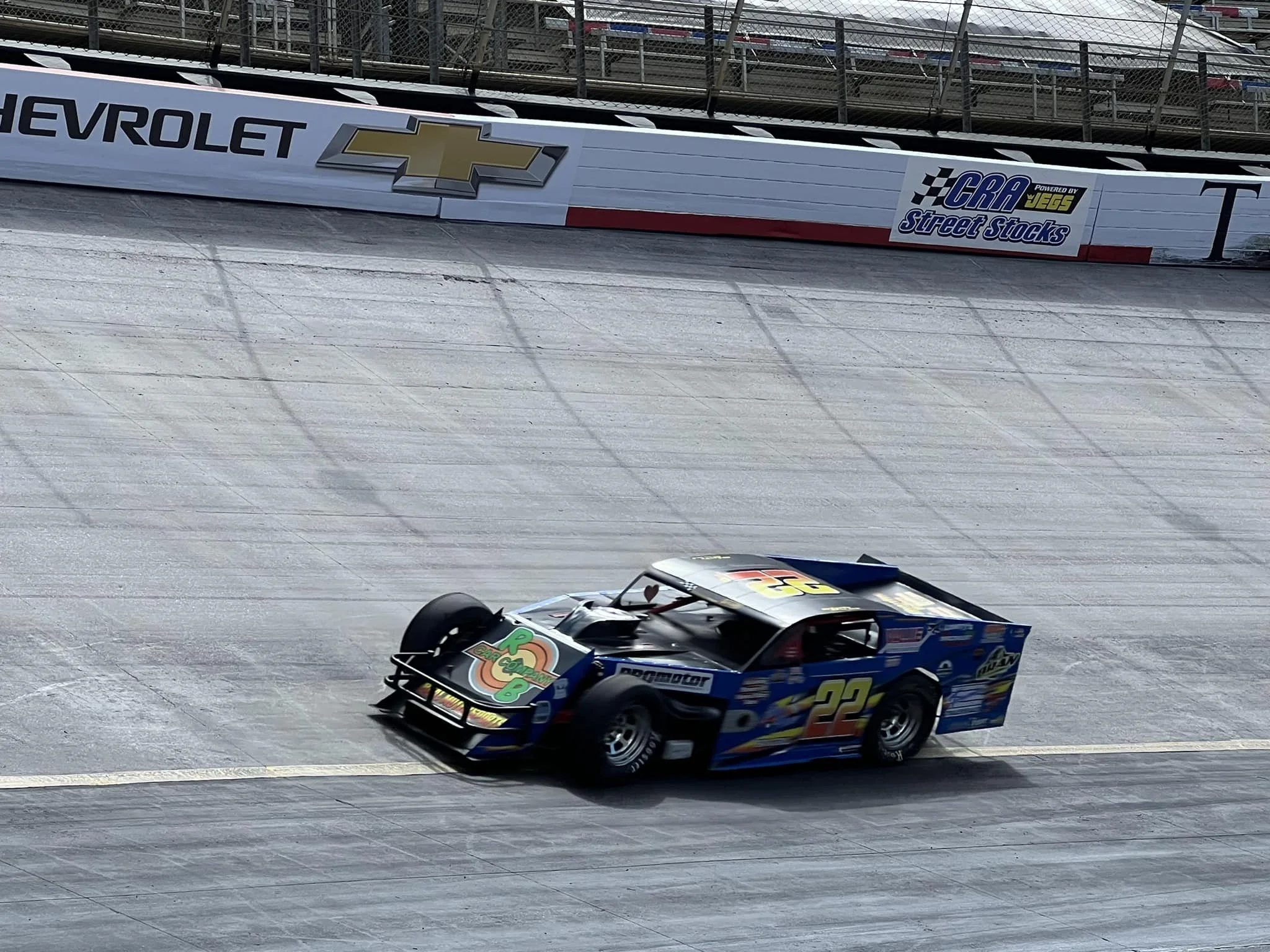 Rich Boal races at Bristol Motor Speedway.