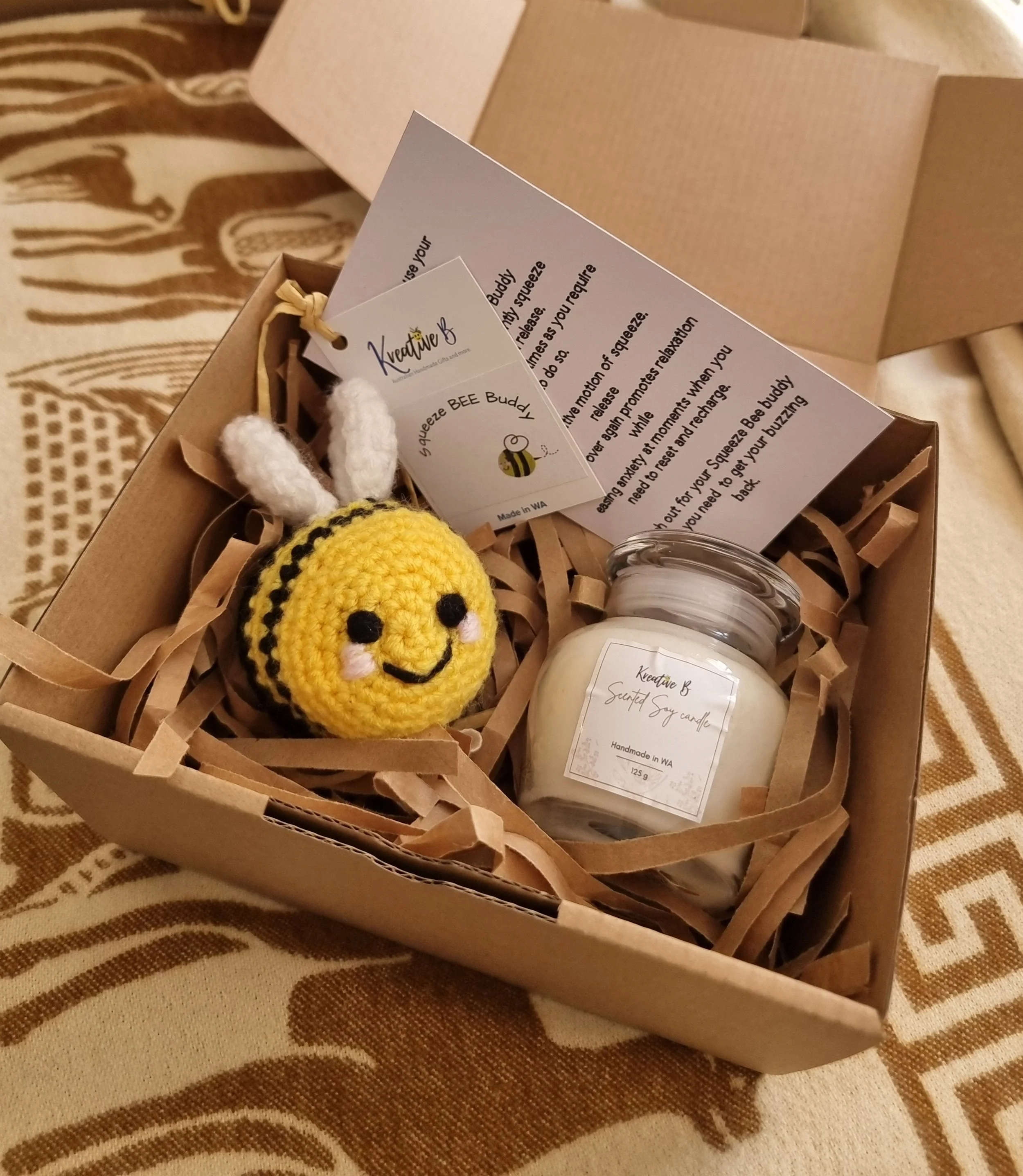 BEEutiful handmade box trio SWEET