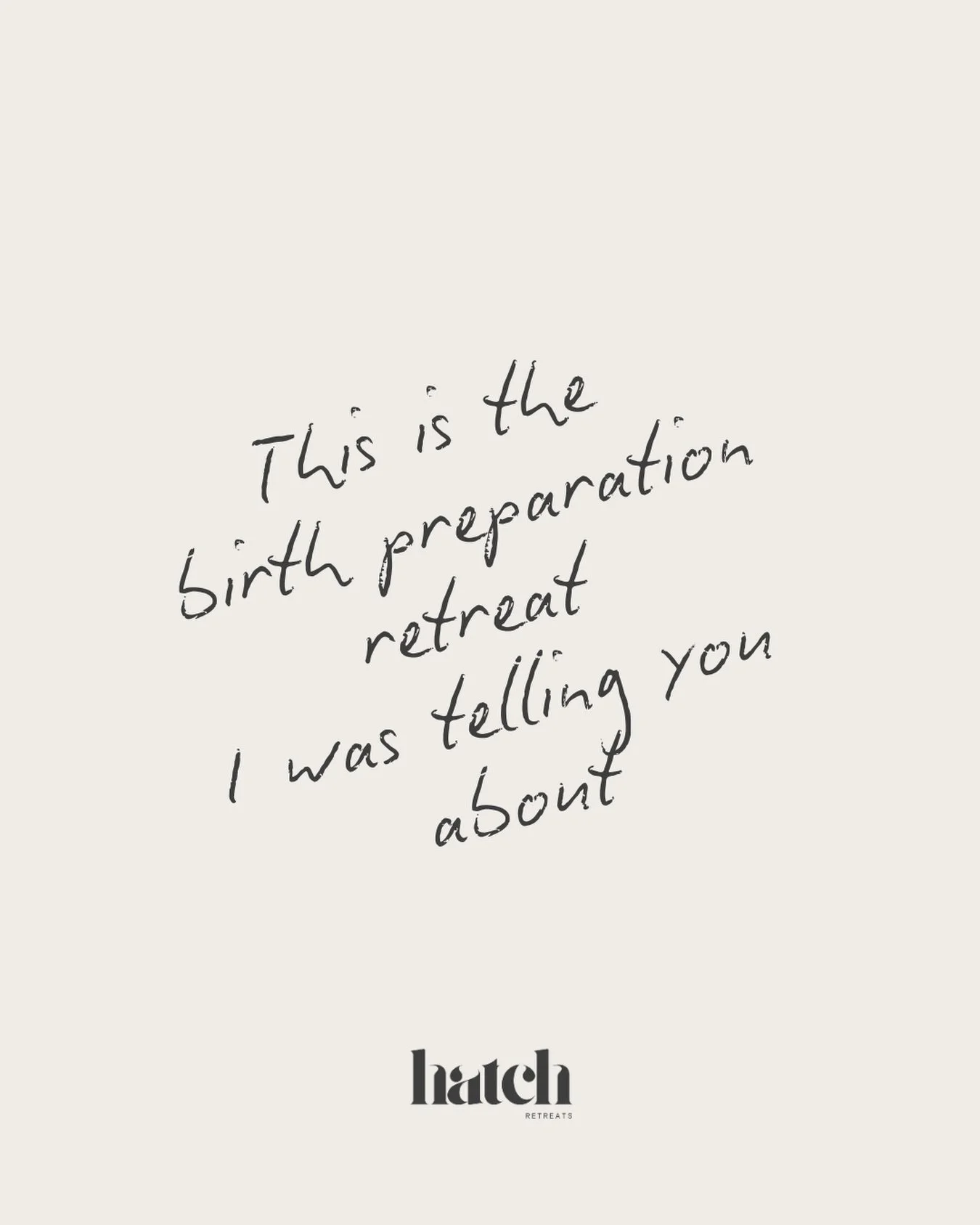 Have you been talking about us&hellip;
but forgot to actually send it to your pregnant friend?

Here&rsquo;s your sign 👀

Hatch is a birth preparation retreat for parents-to-be

Send this to your birth partner or that pregnant friend.
They&rsquo;ll 