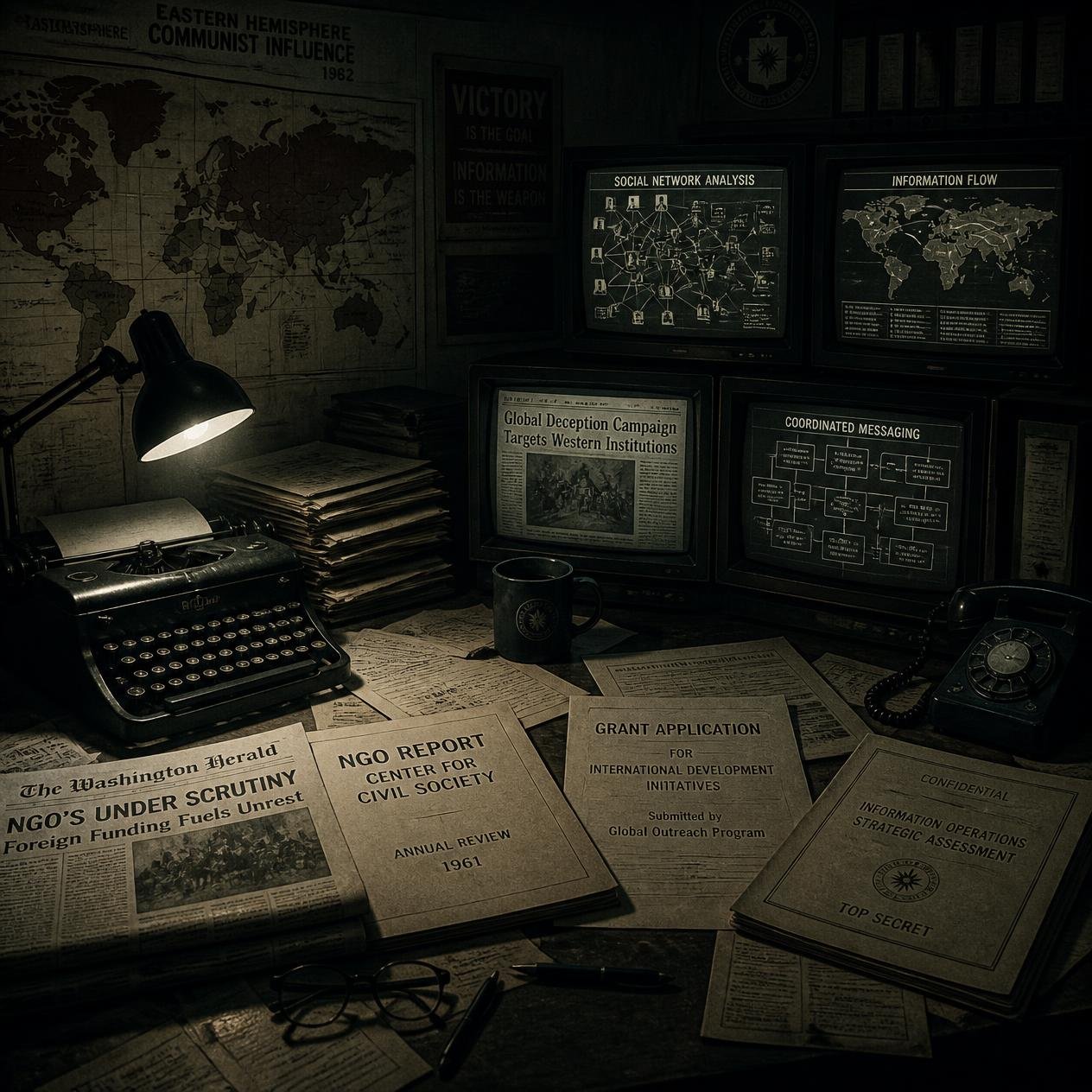 Newspapers, NGO reports, grant documents and digital networks show how foreign-funded narratives can influence political pressure, public trust and social mobilisation.