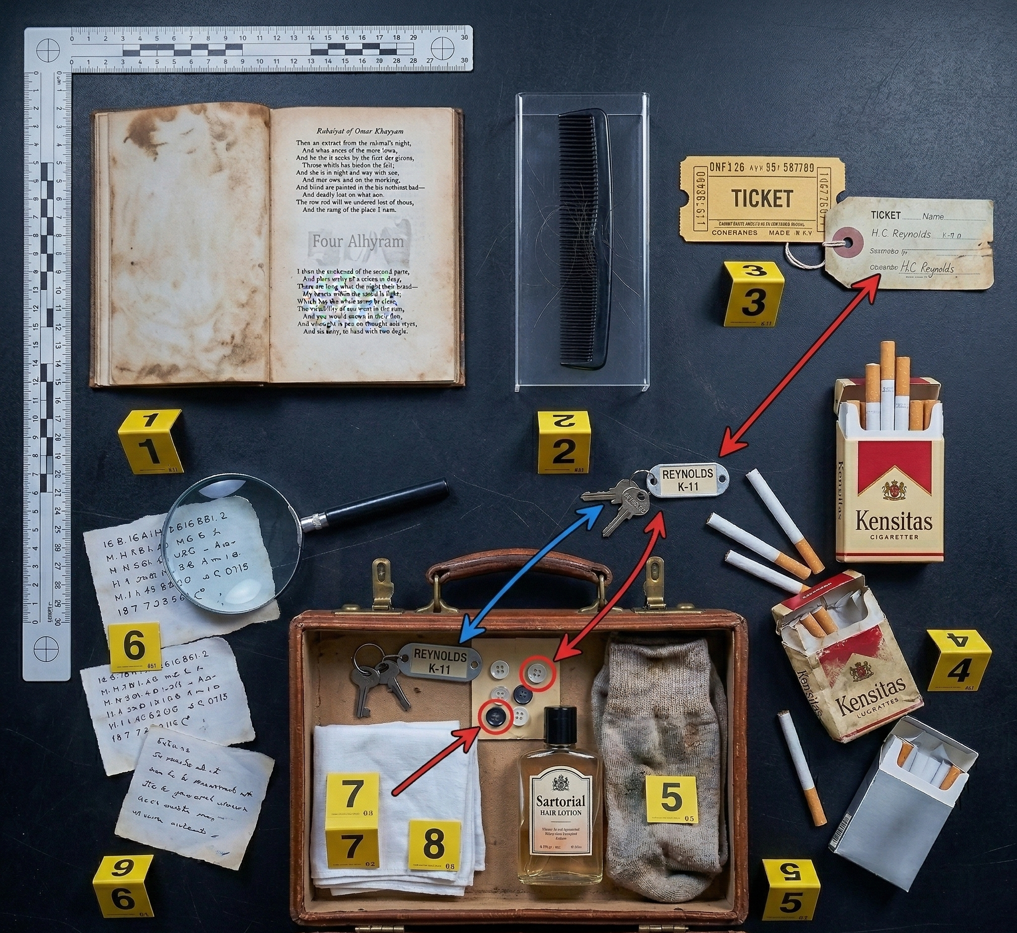 Mysterious coded letters discovered inside the Rubaiyat book connected to the Somerton Man investigation.