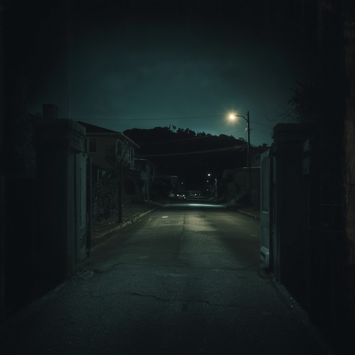 A quiet Hollywood hillside road reflects the night the Cielo Drive murders shattered the glamour of 1960s Los Angeles.