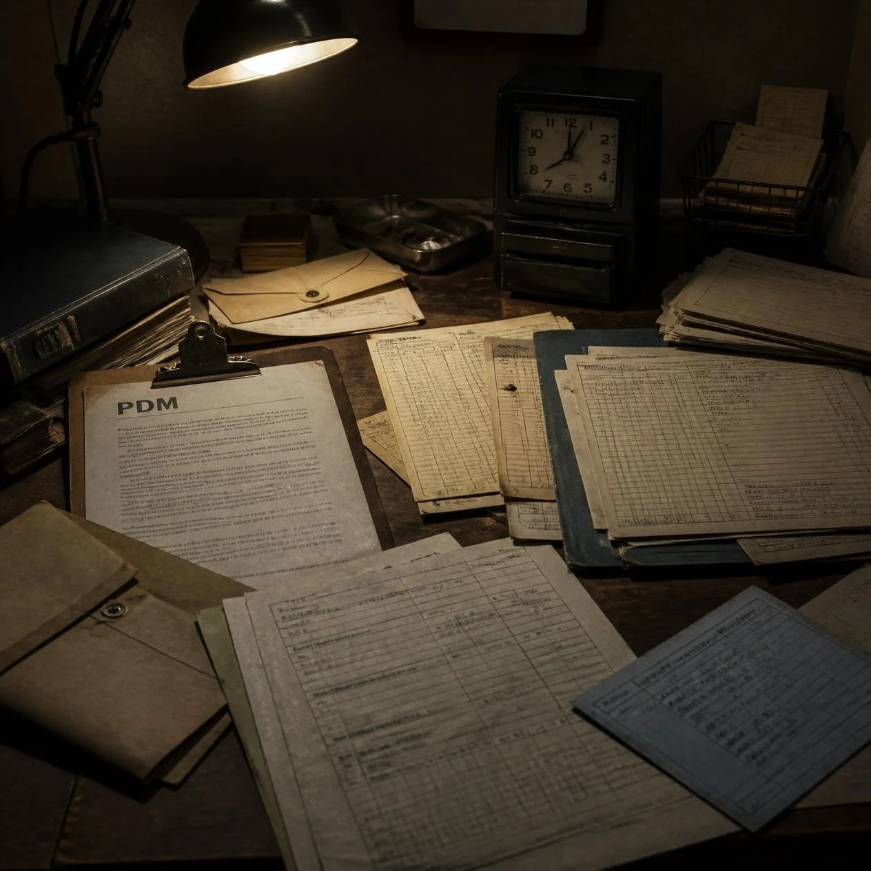 Scattered police reports and complaint files represent the separate warning signs surrounding John Wayne Gacy that had not yet formed a larger pattern.