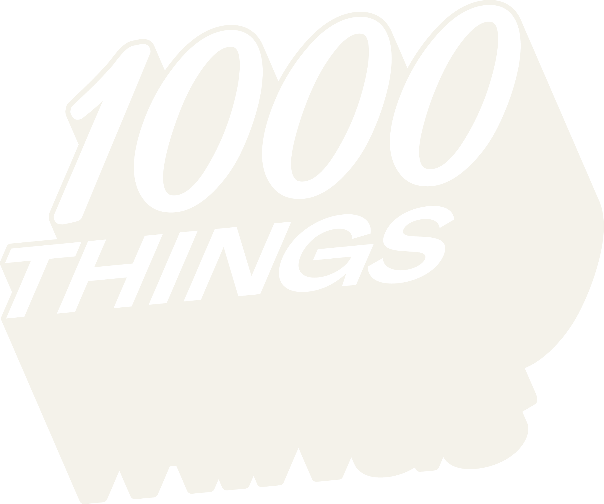 Grafik mit dem Text '1000+ THINGS' in schwarzen Buchstaben auf weißem Hintergrund.