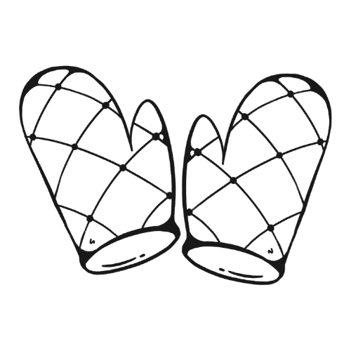 Zwei Eistüten ohne Eis, gezeichnet in Schwarz-Weiß, aneinandergereiht.