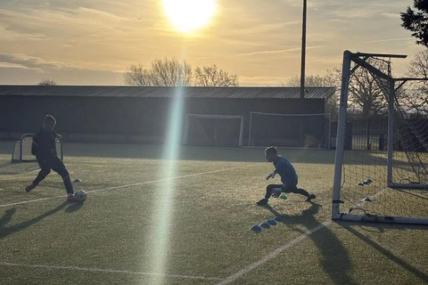 Goal keeper training at North Somerset Sports Foundation