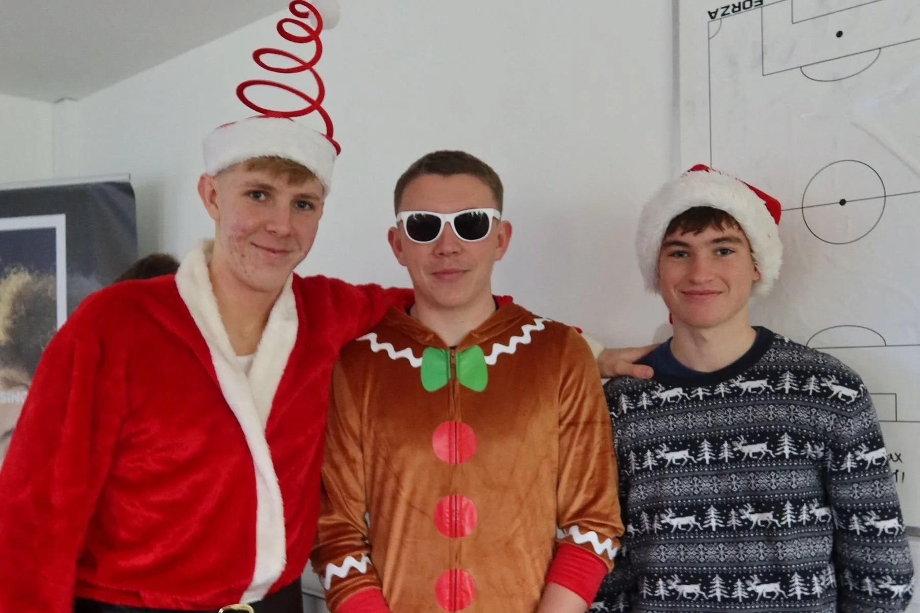 North Somerset Sports foundation p16 students at Christmas