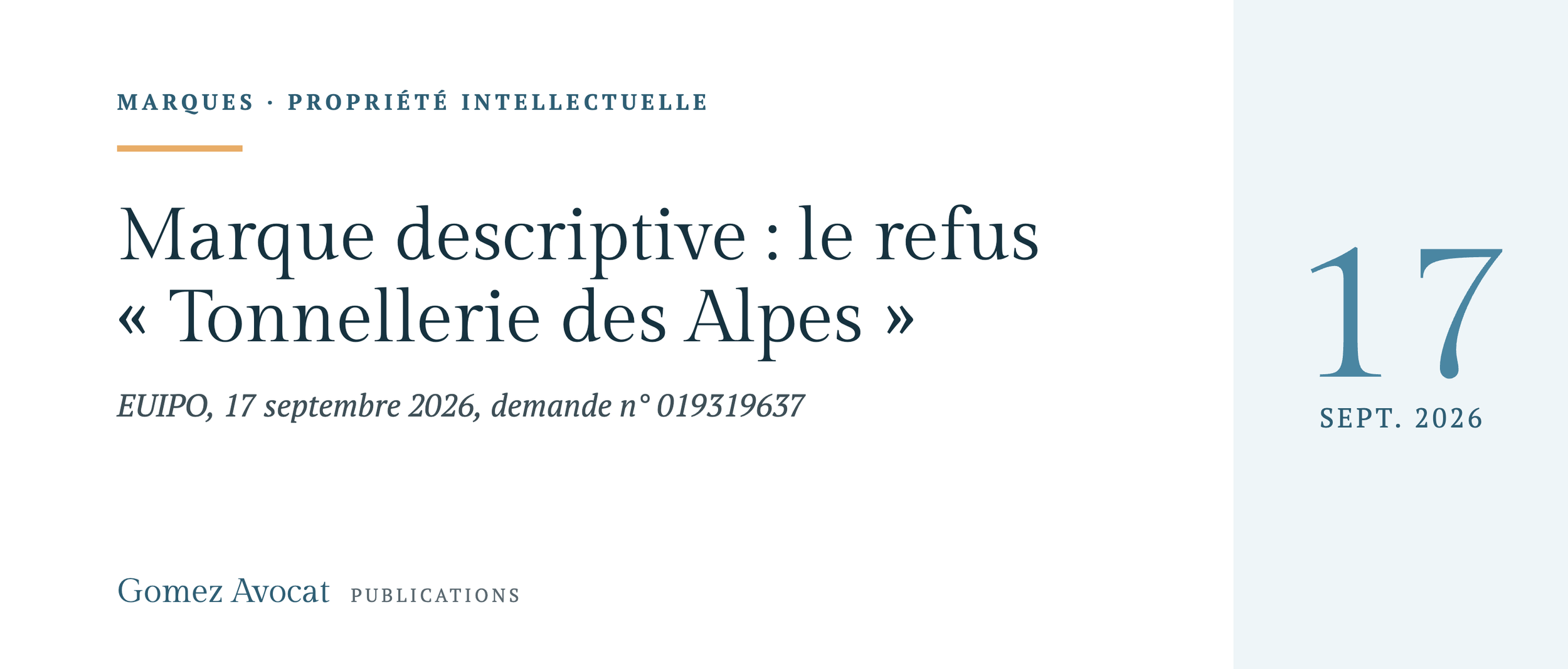 Marque descriptive : le refus « Tonnellerie des Alpes »