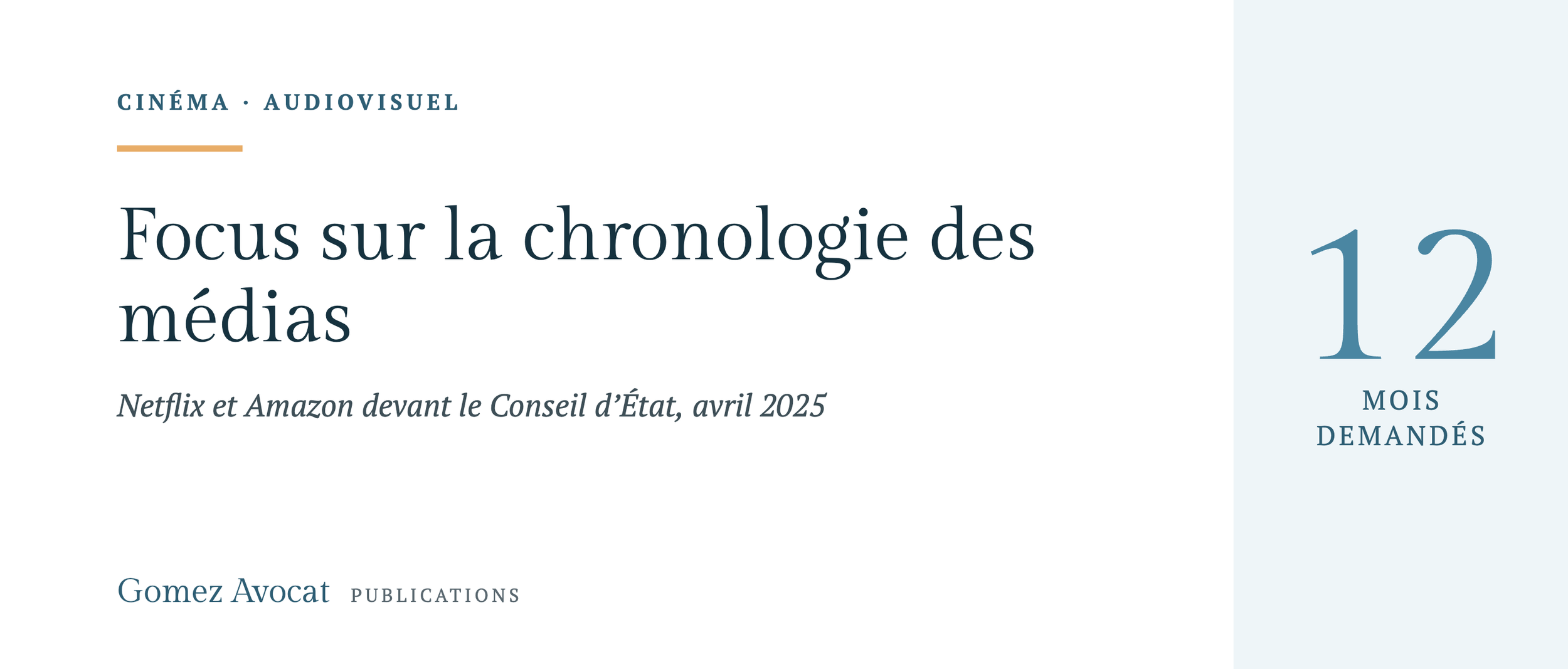 Focus sur la chronologie des médias