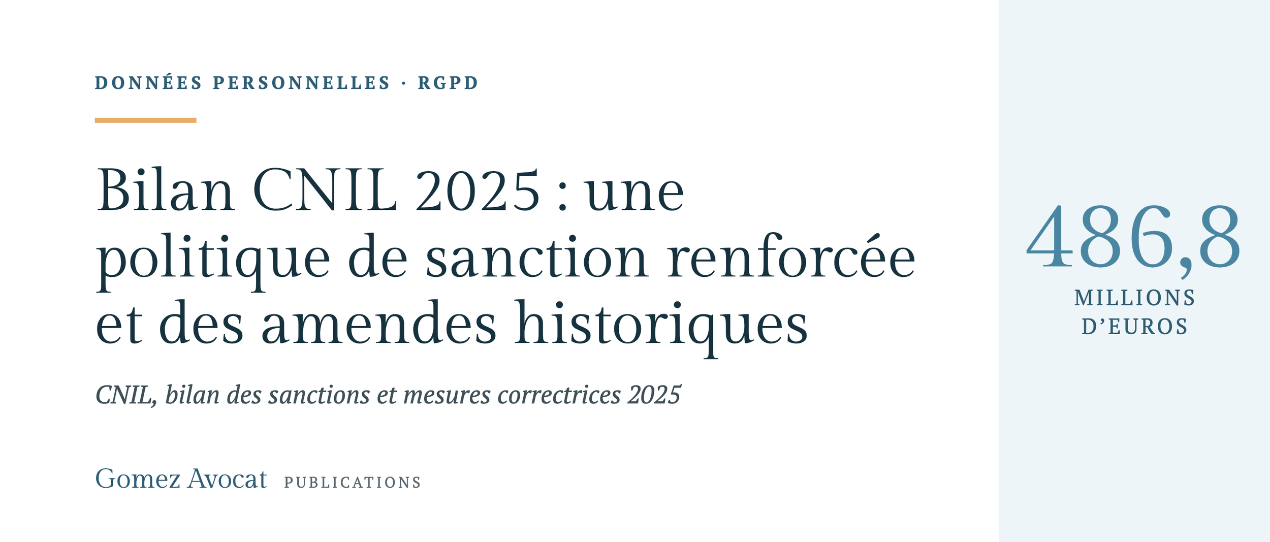 Bilan CNIL 2025 des sanctions et mesures correctrices :&nbsp;une politique de sanction renforcée et des amendes historiques