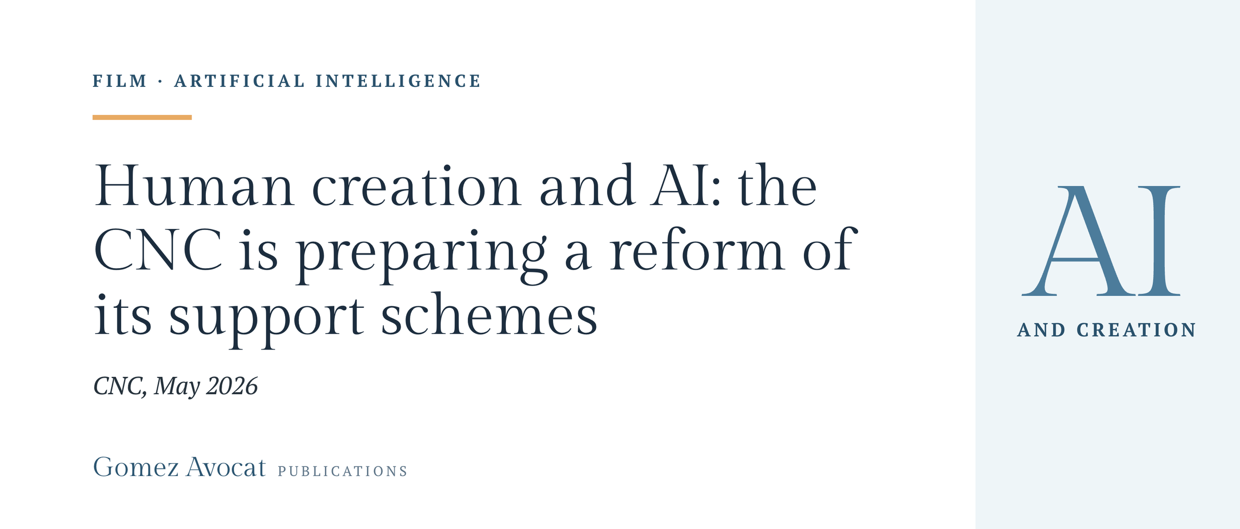 Human creation and AI: the CNC is preparing a reform of its support schemes