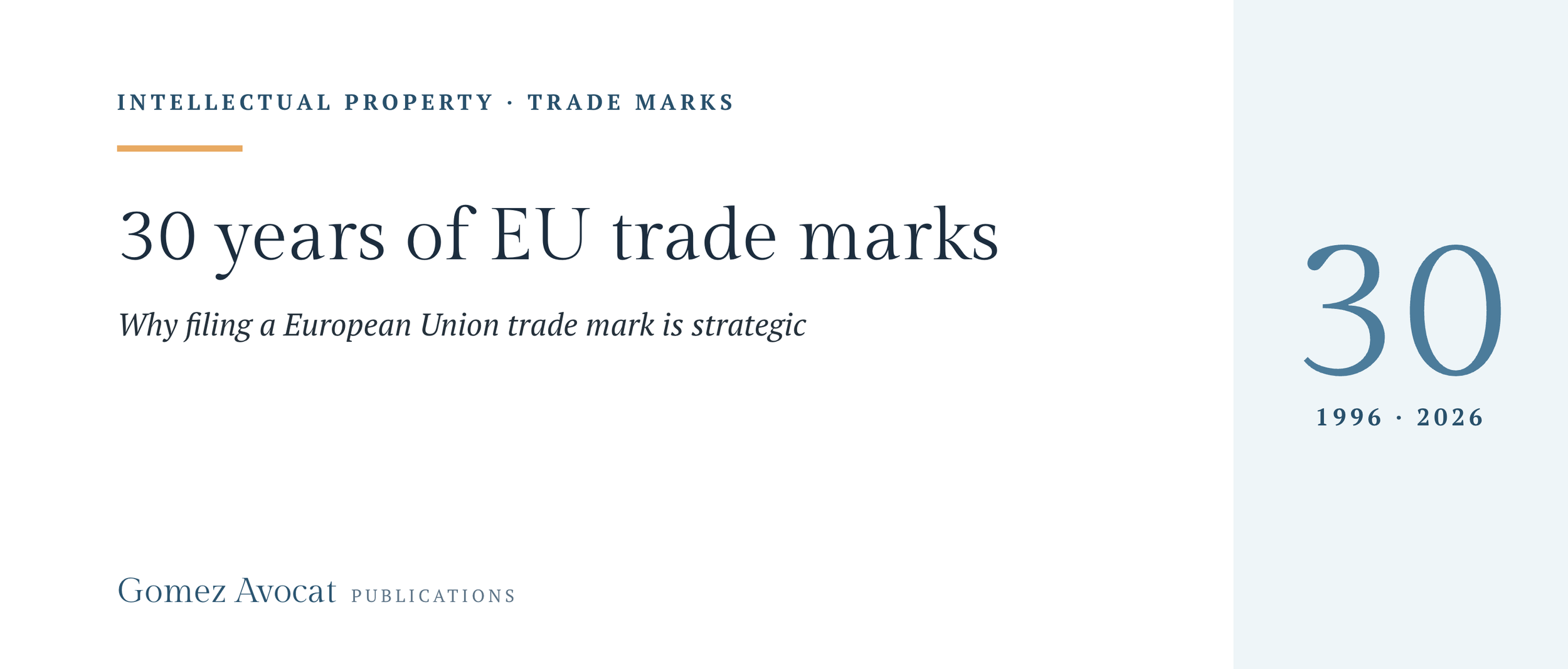 30 years of EU trade marks: why filing a European Union trade mark is strategic for your business