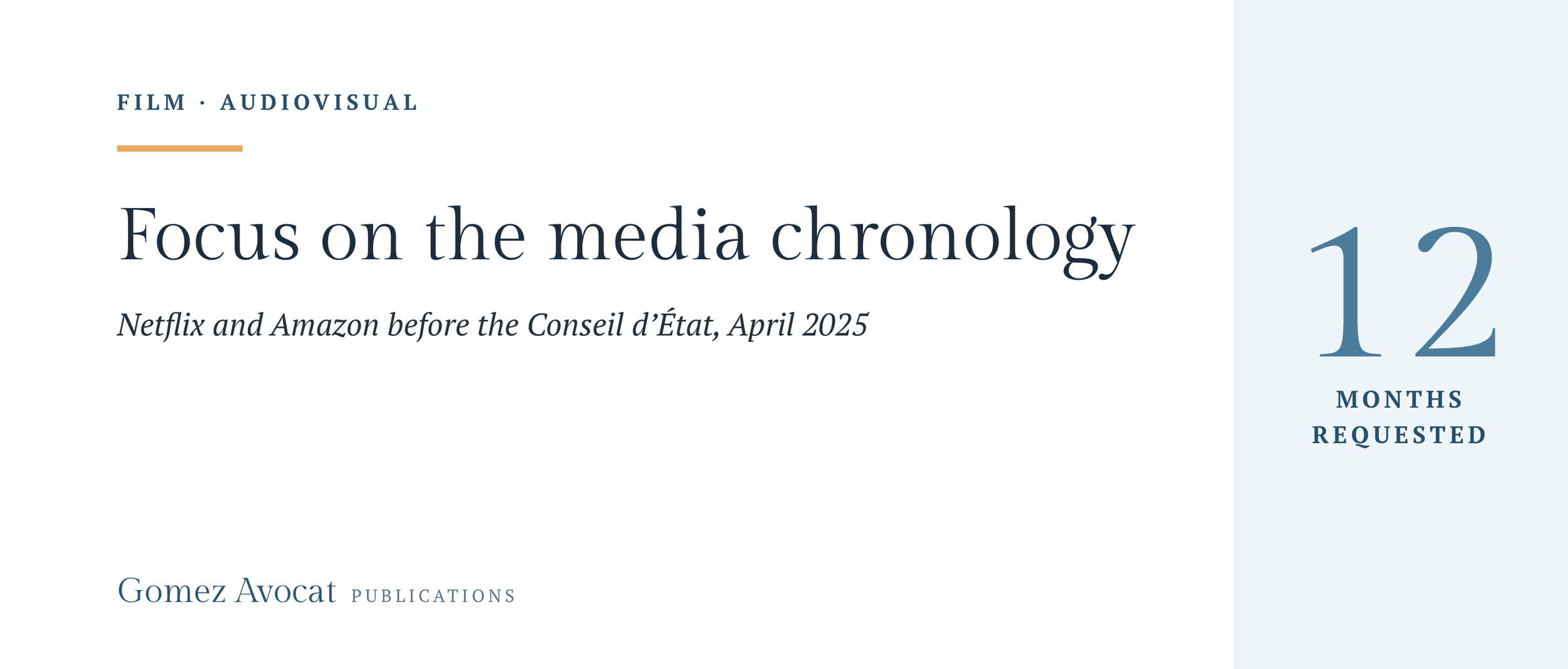 Focus on the media chronology