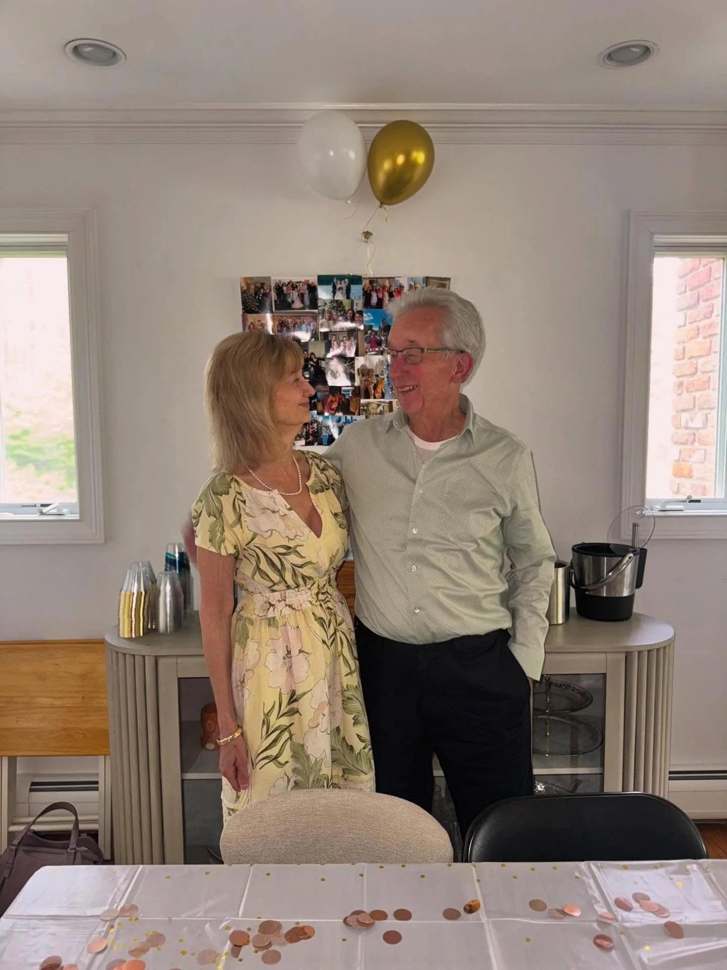 Just a glimpse at the celebrating my parents reaching a milestone that many only dream of 💛 Happy 50th anniversary to two golden souls, whose love is a gift to the world 🌎 It was such a dream getting to party plan with @lorin_life, host in our new 