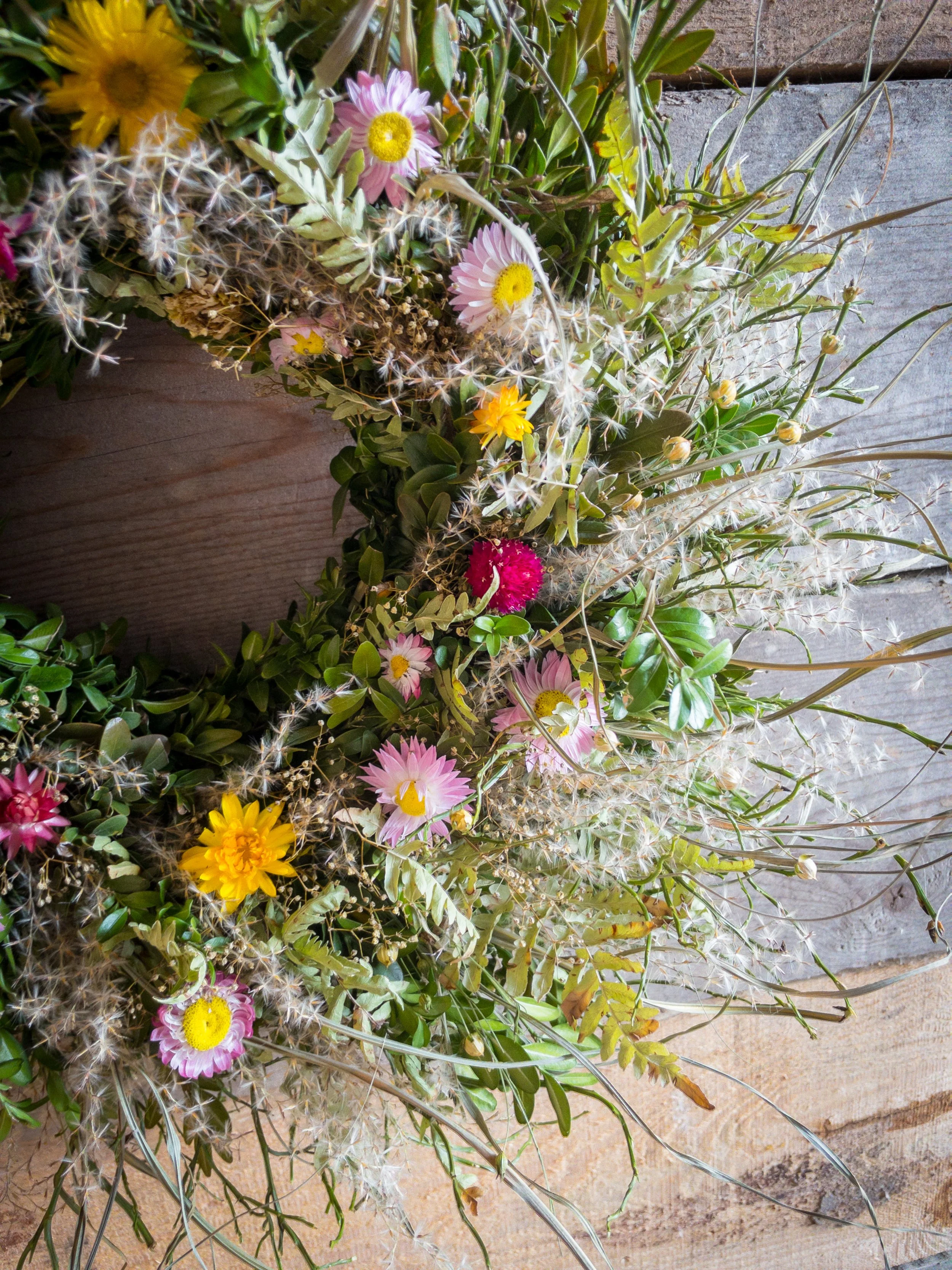 Frühlingskranz Rosa & Gelb