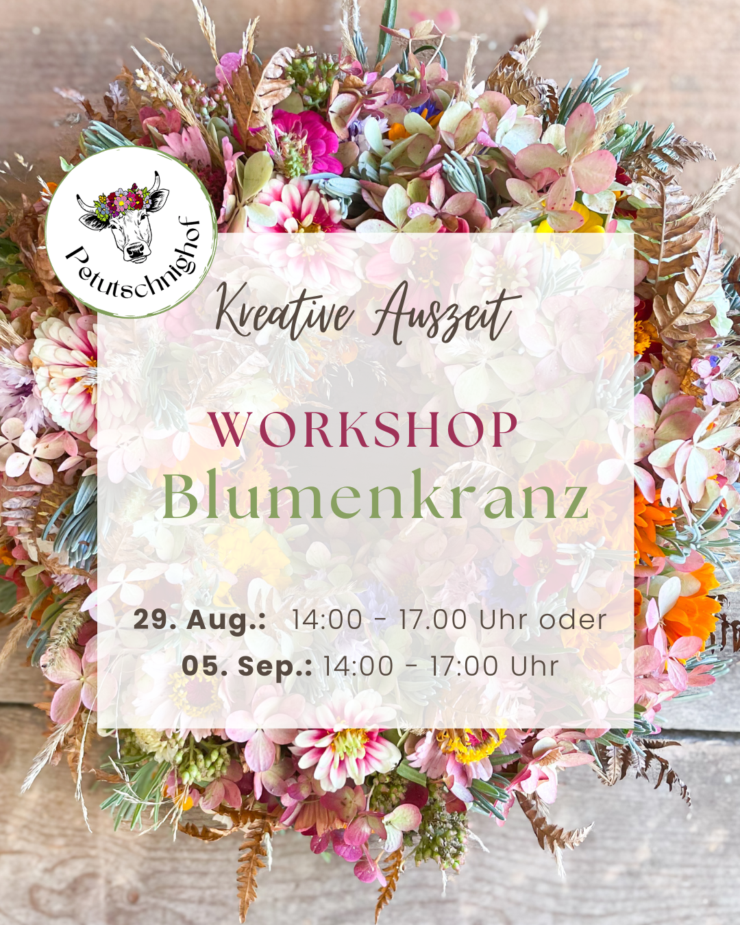 Binde deinen Blumenkranz