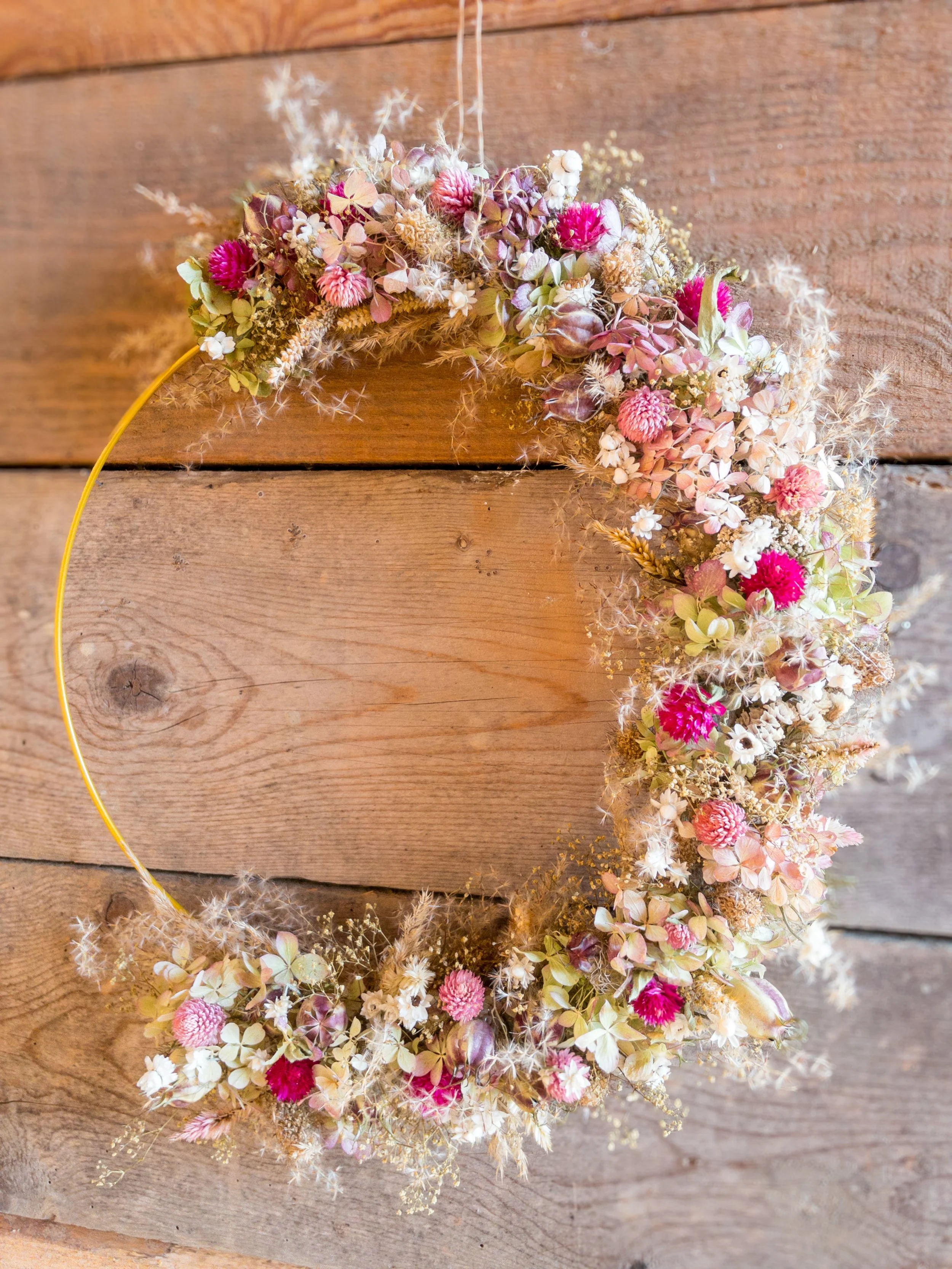 Trockenblumen - Loop in Frühlingsfarben