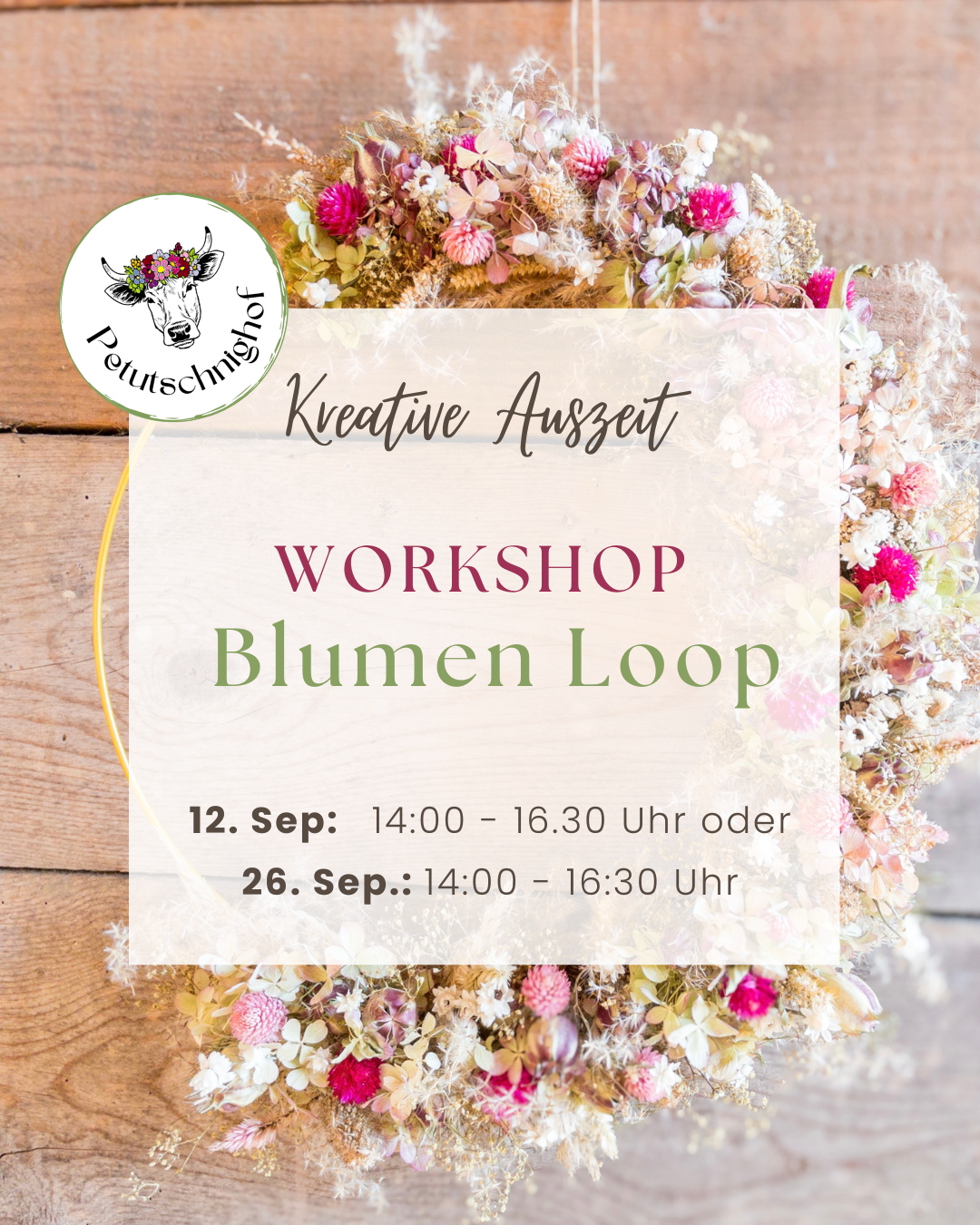 Binde deinen Trockenblumen - Loop