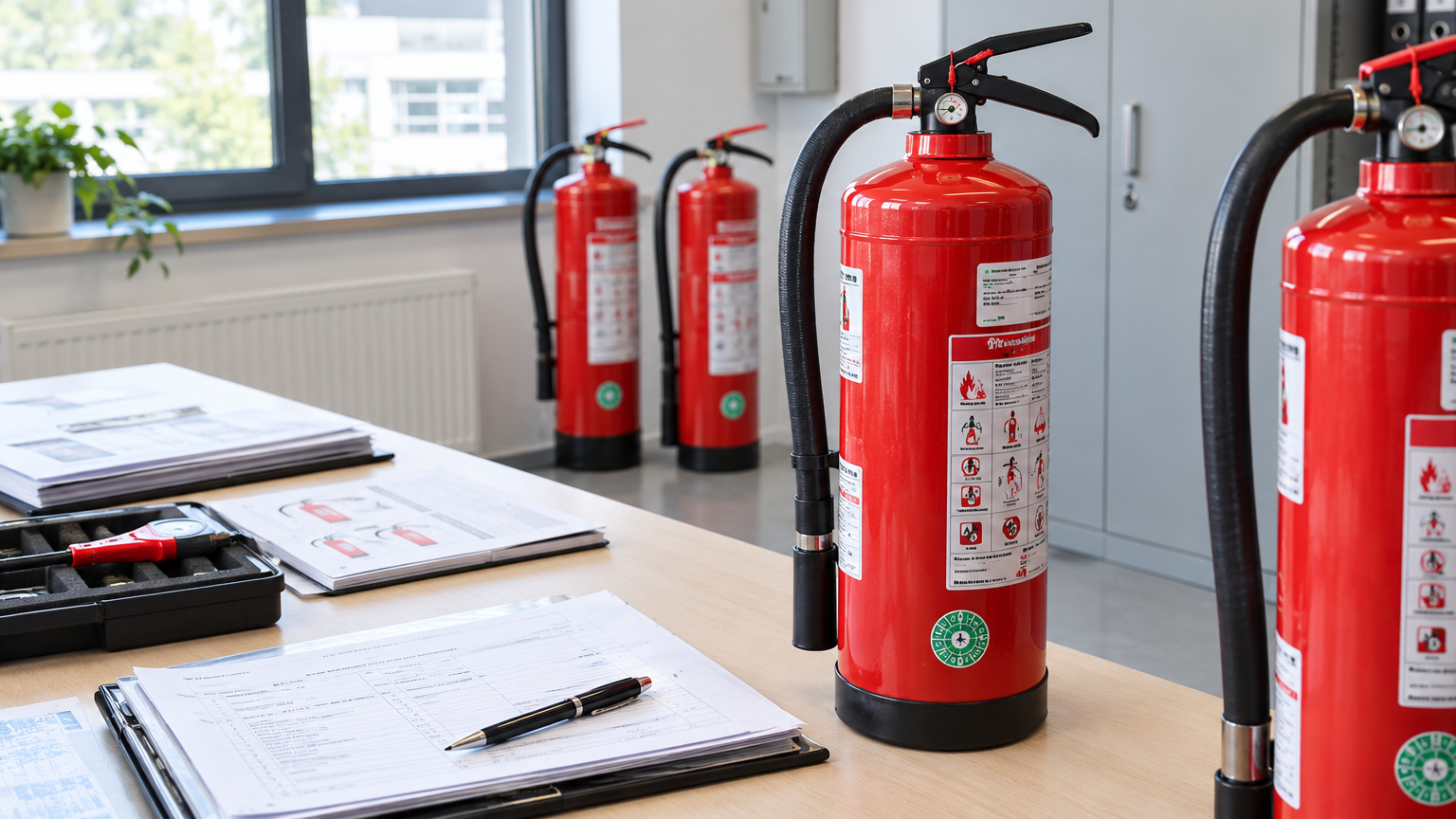 Prüfung bestehender Feuerlöscher hinsichtlich aktueller PFAS-Richtlinien und zukünftiger Brandschutzanforderungen.
