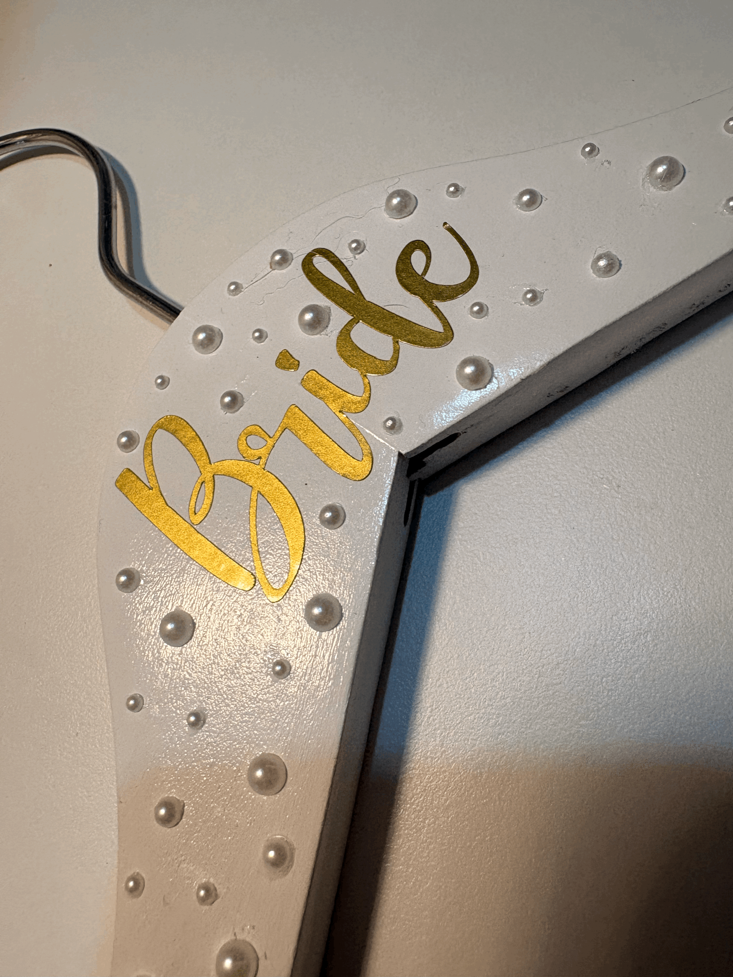 Wedding Hanger with  Pearls/ Diamanté