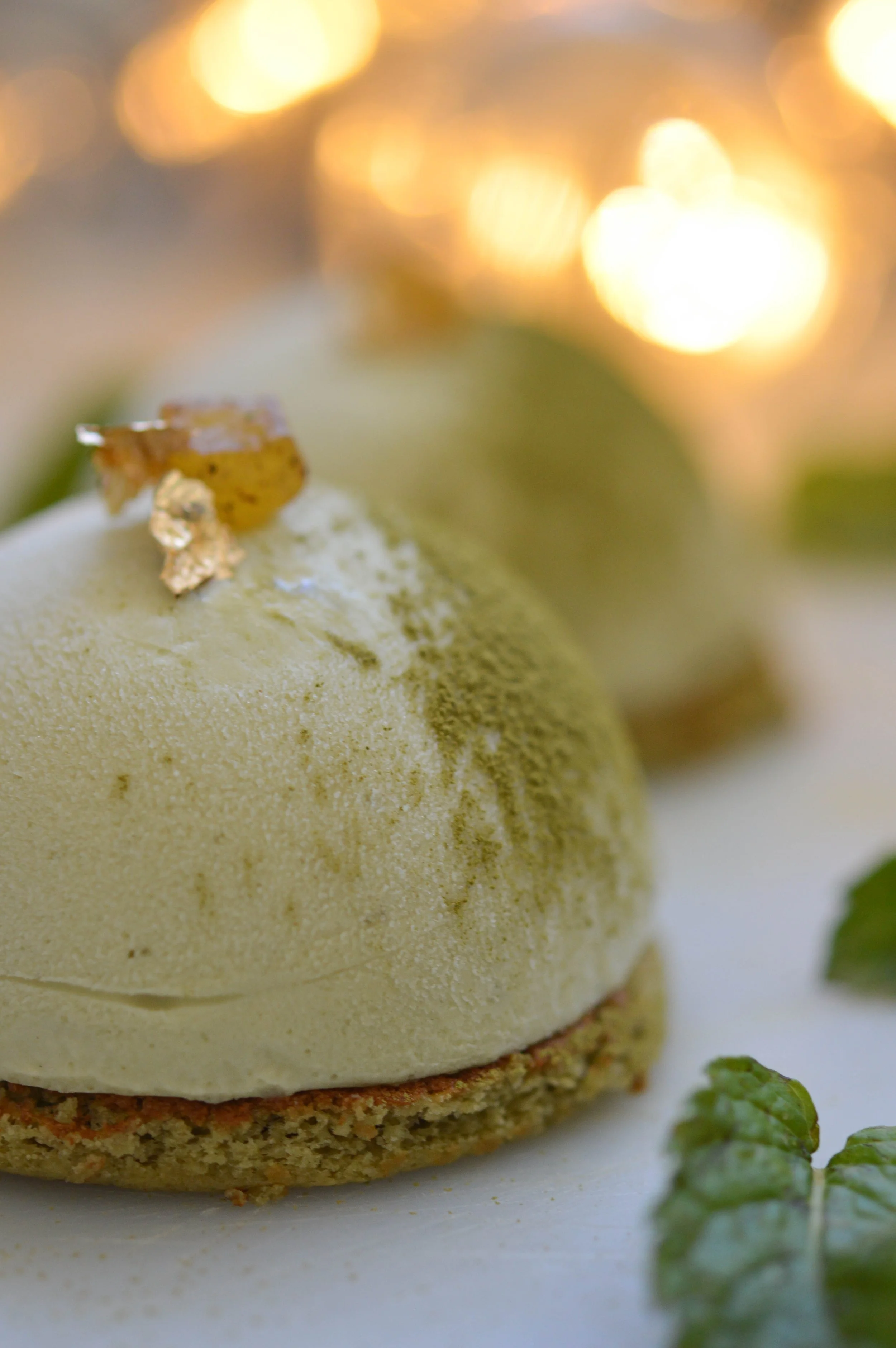 White Chocolate matcha Mousse 