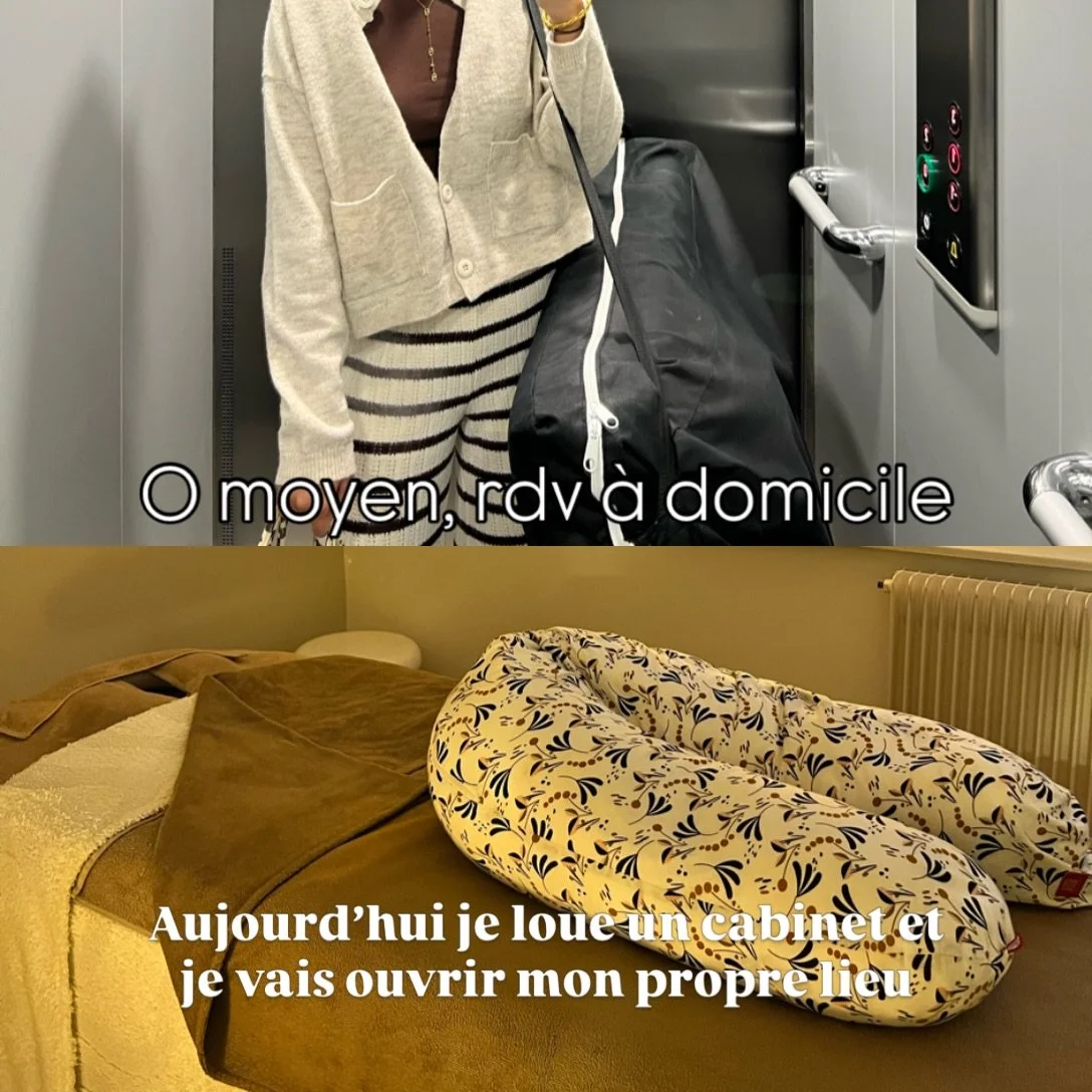 Quand j&rsquo;ai lanc&eacute; Vos Instants Pr&eacute;cieux, j&rsquo;avais 0 moyen. J&rsquo;ai commenc&eacute; &agrave; domicile.
Seule, avec ce que j&rsquo;avais.

Si j&rsquo;avais attendu d&rsquo;avoir un cabinet, un budget, tout le confort ? Je n&r