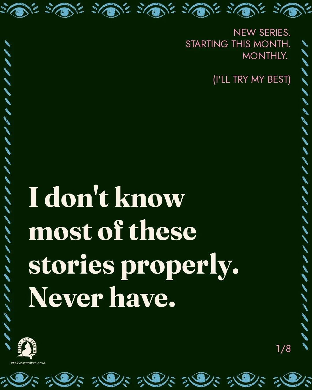 I don't know most of these stories properly. Never have. What I've got is fragments - a name, a detail, half a plot.

I was a musician before any of this, actually. Piano, sax, jazz vocals. Explains a lot, probably. I also reached my full potential o