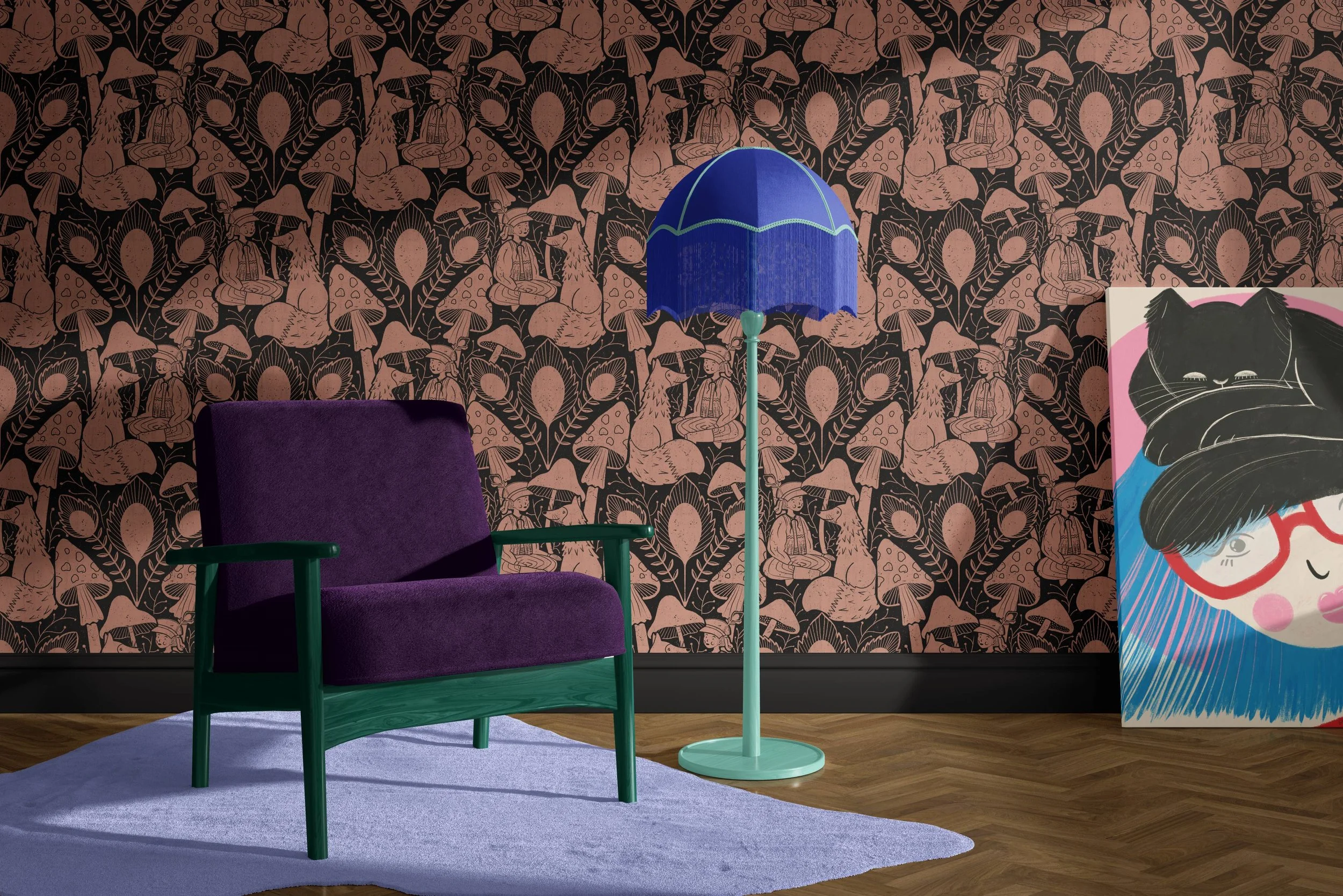 Interior with Armchair and Floor Lamp Mockup.jpg